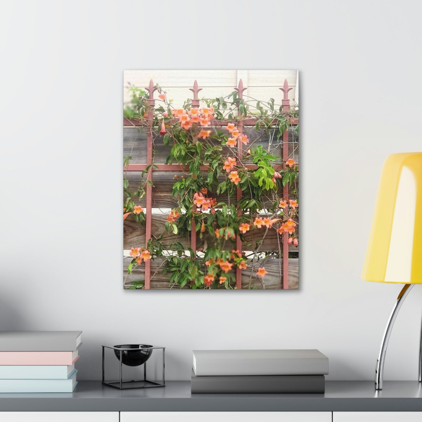 Flowers On A Rugged Fence | Wall Art Canvas | High Bloom Collection | Life By Ortavia