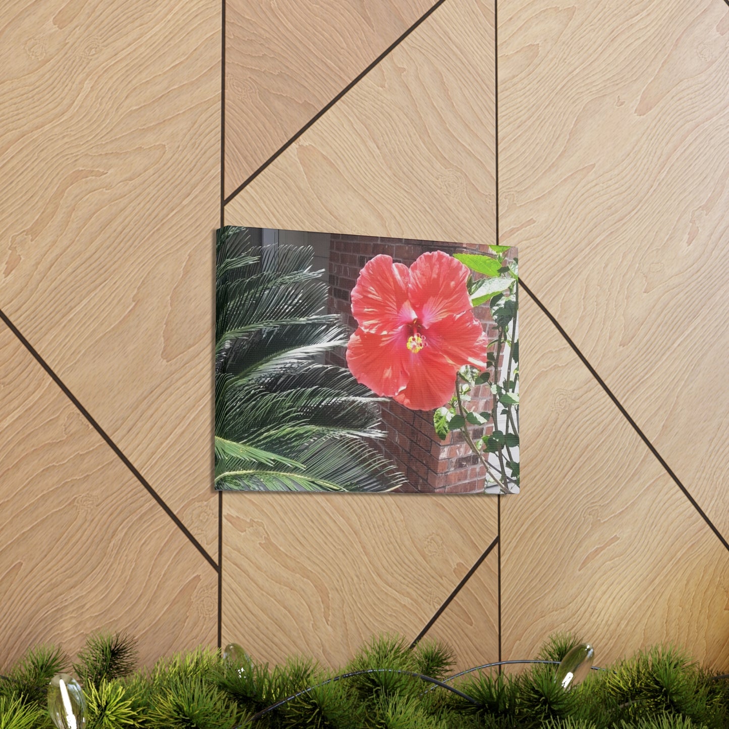 Art Prints & Wall Art, Gallery Canvas with Peach Hibiscus Flower
