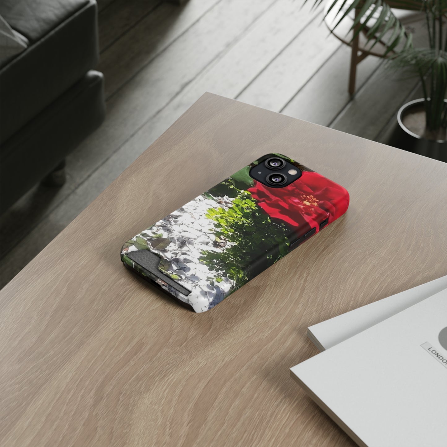 Europeana Red Rose | Phone Case with Card Holder | High Bloom Collection | Life By Ortavia