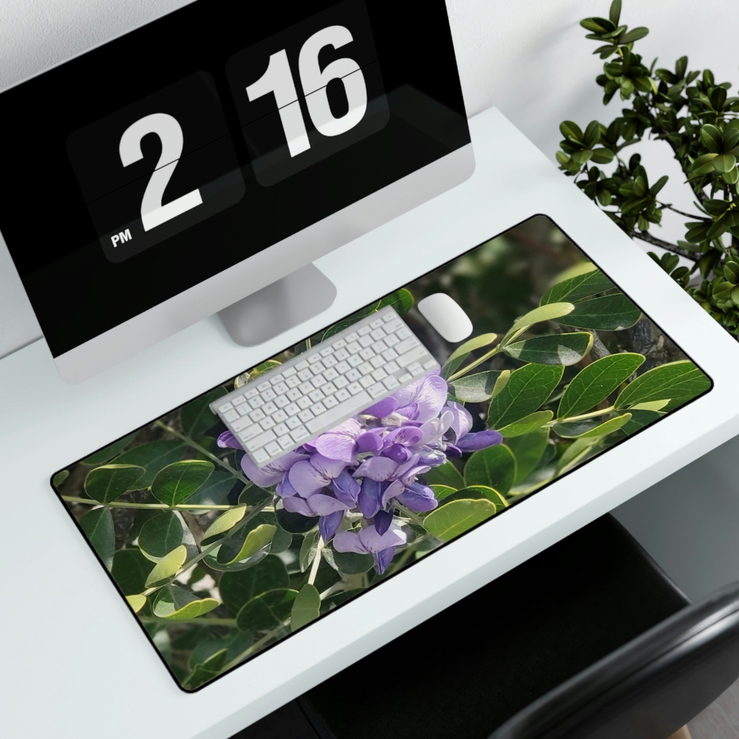 Purple Texas Mountain Laurel | Desk Mat