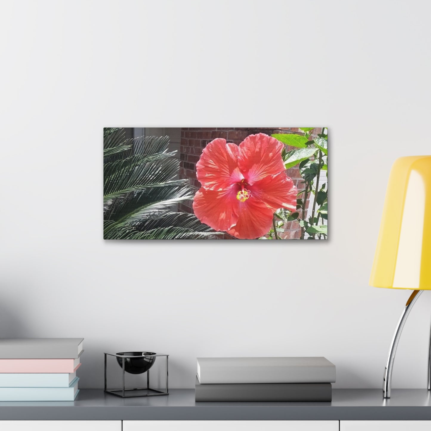 Art Prints & Wall Art, Gallery Canvas with Peach Hibiscus Flower