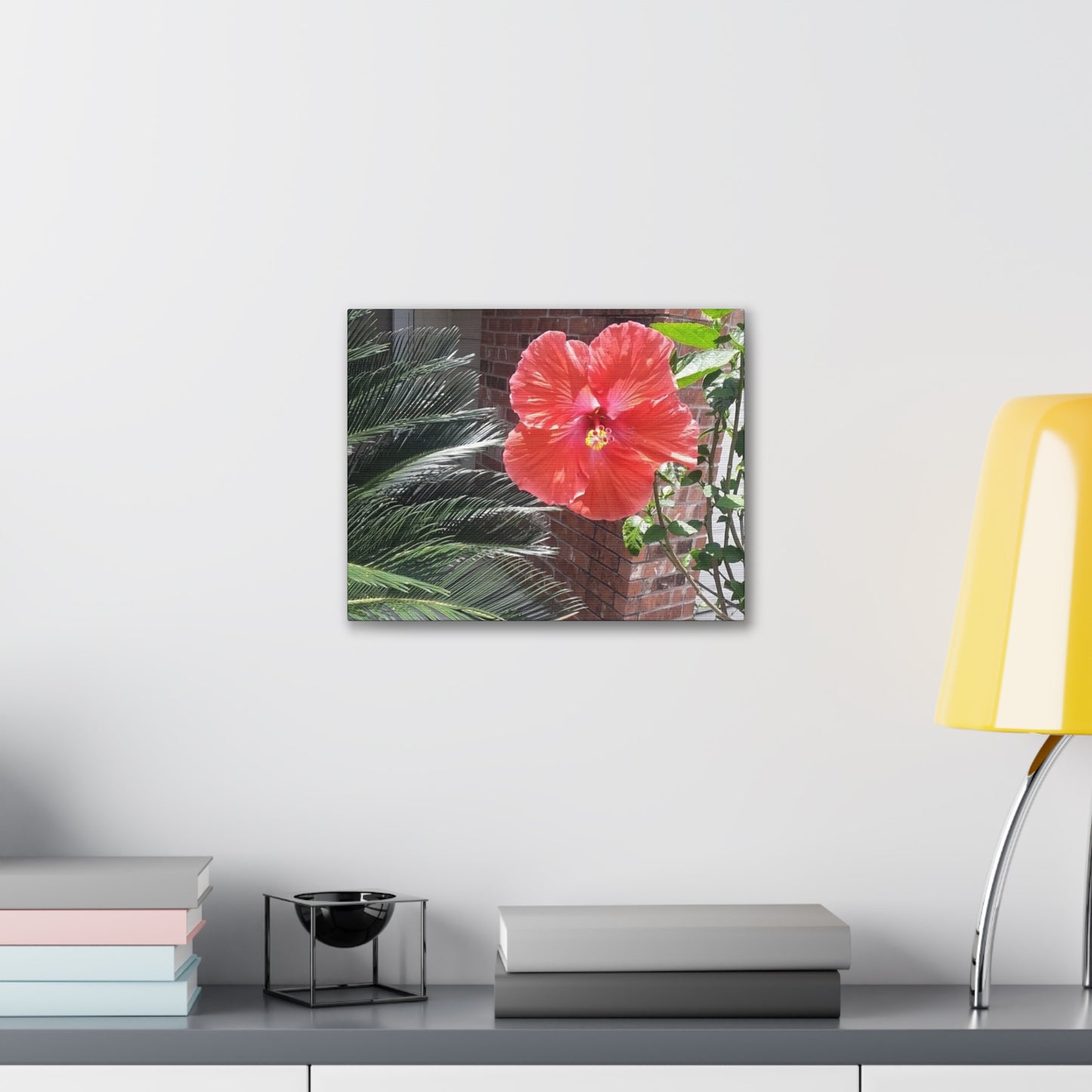 Art Prints & Wall Art, Gallery Canvas with Peach Hibiscus Flower