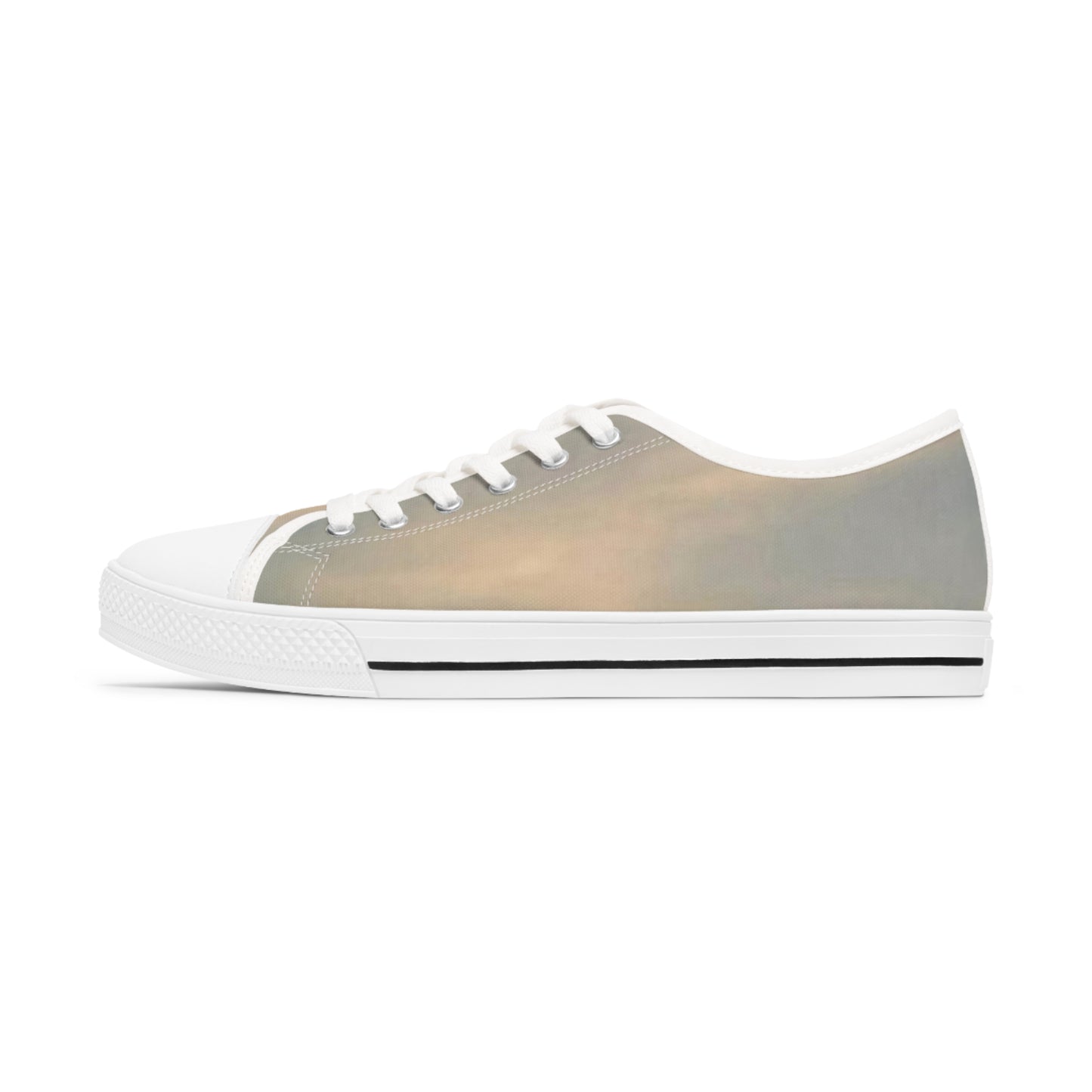 Women's Low Top Sneakers with Pink/Blue Multi-Colored Design