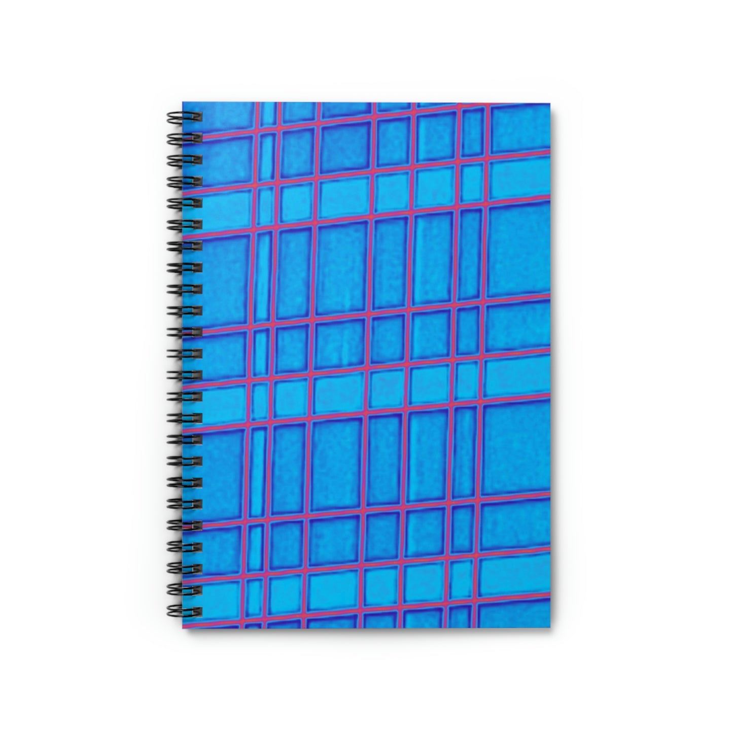 Light Blue/Red | Spiral Notebook 118 pg Ruled | Vintage Window Collection | Life By Ortavia