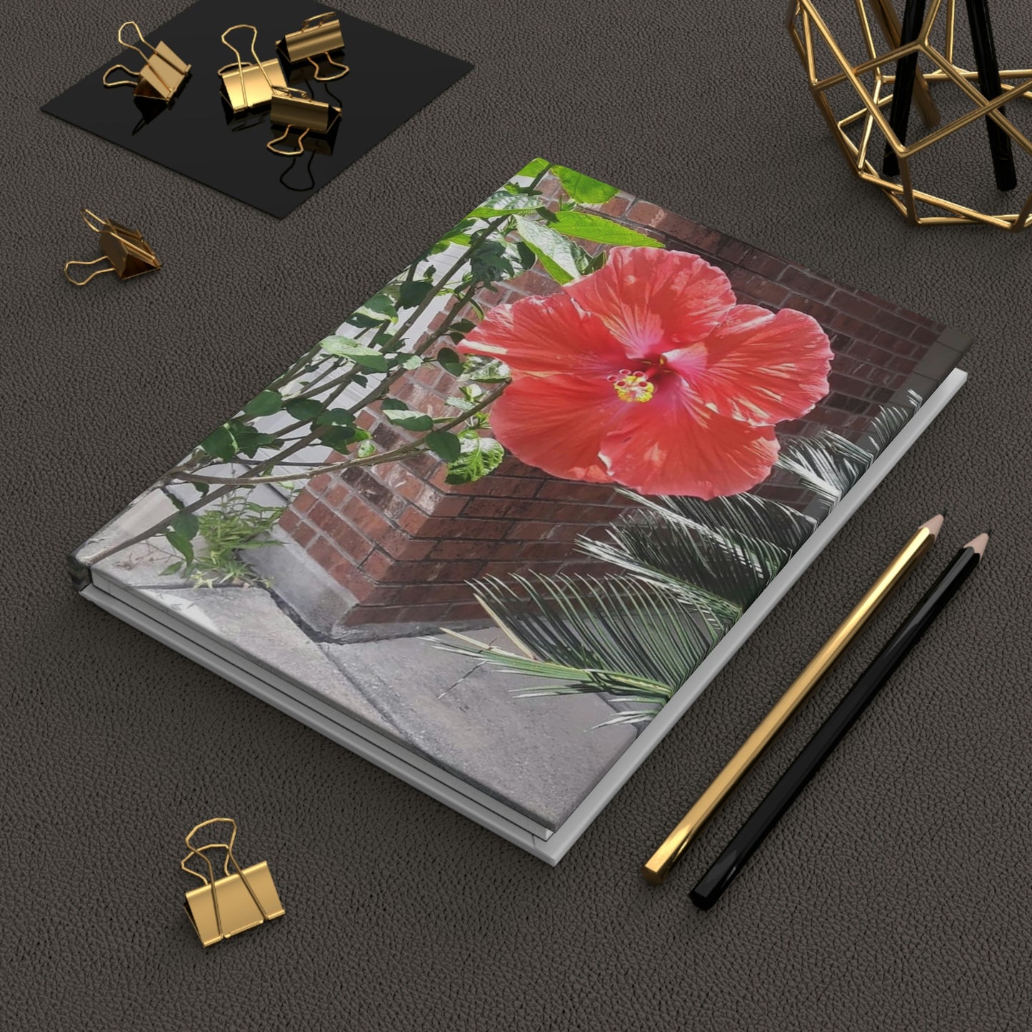 Peach Hibiscus Flower | Hardcover Matte Journal | High Bloom Collection | Life By Ortavia