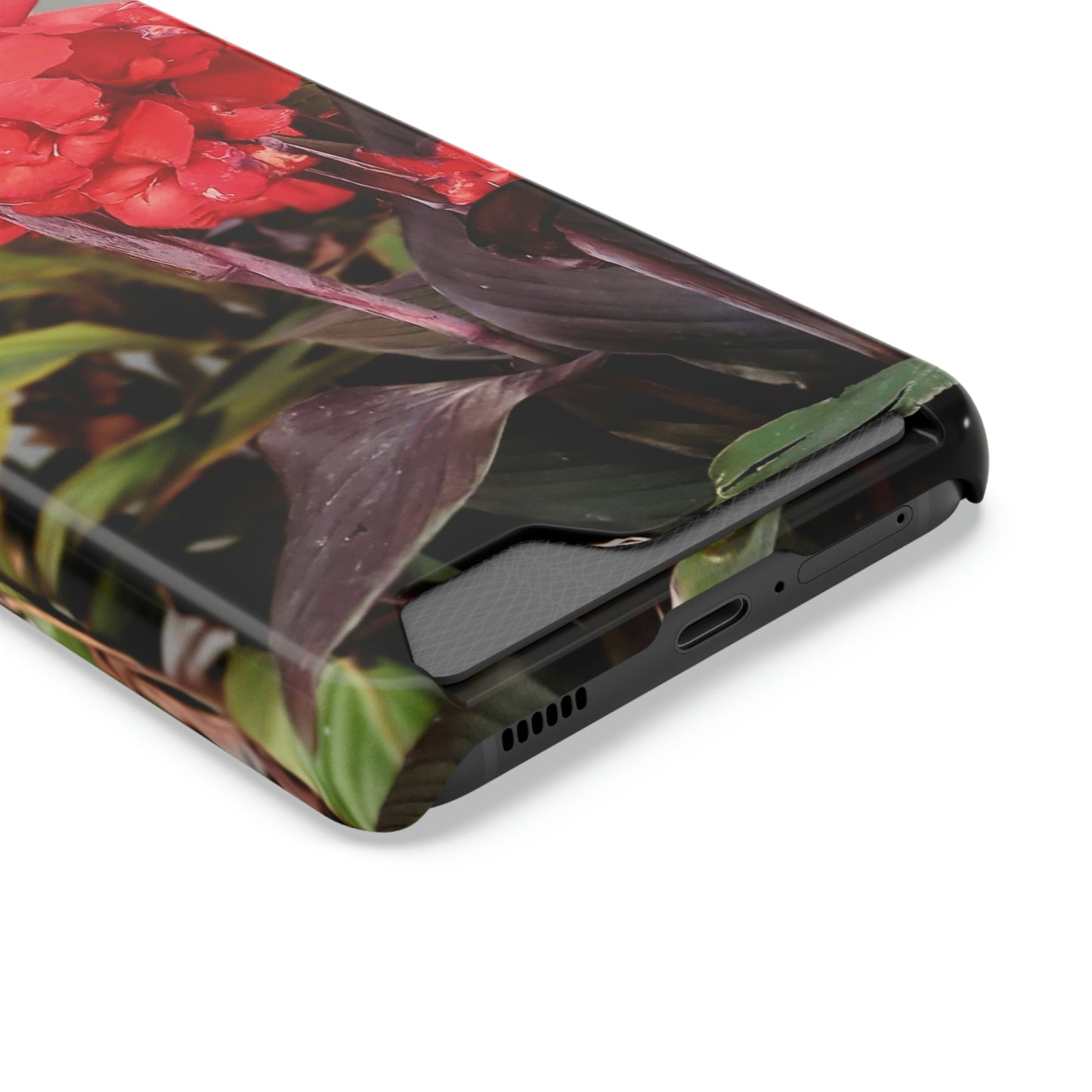 Red Canna | Phone Case With Card Holder | High Bloom Collection | Life By Ortavia