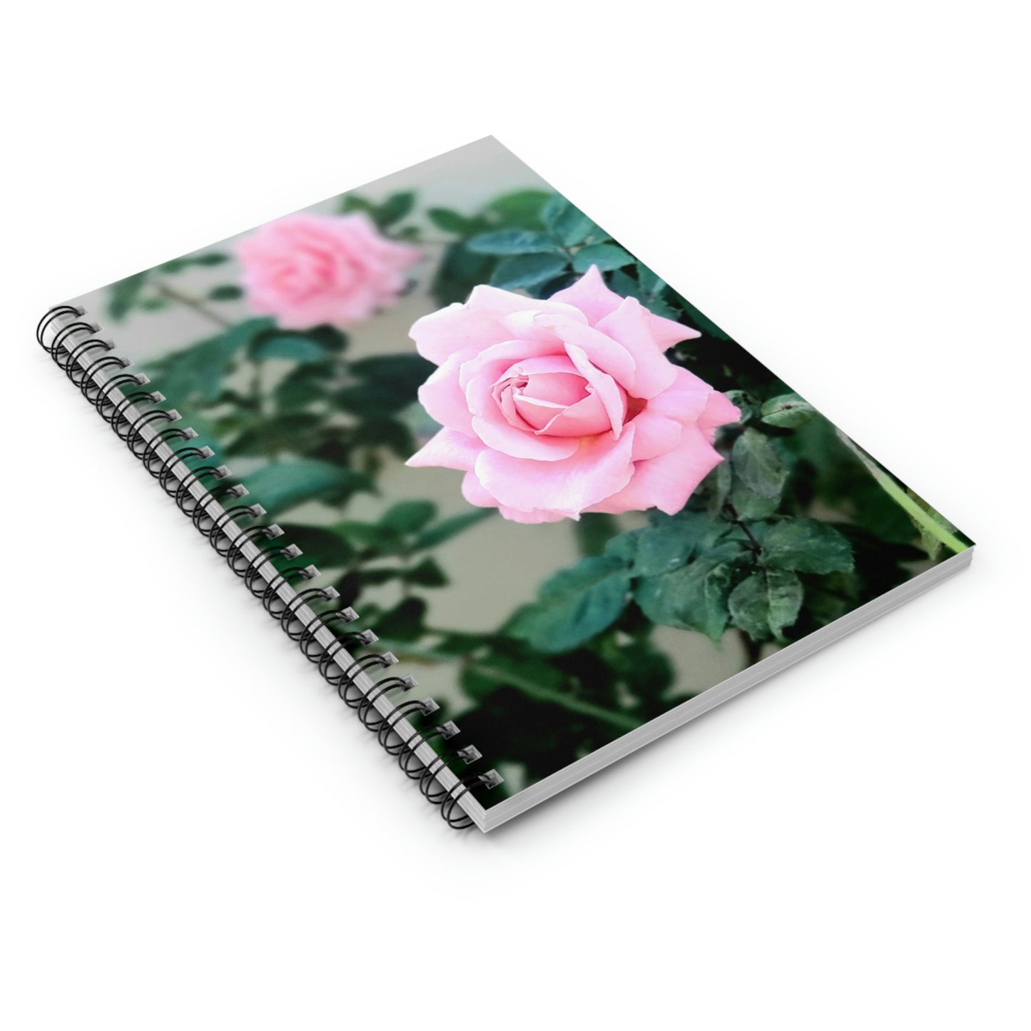 Focus On A Pink Rose | Spiral Notebook 118 pg Ruled | High Bloom Collection | Life By Ortavia