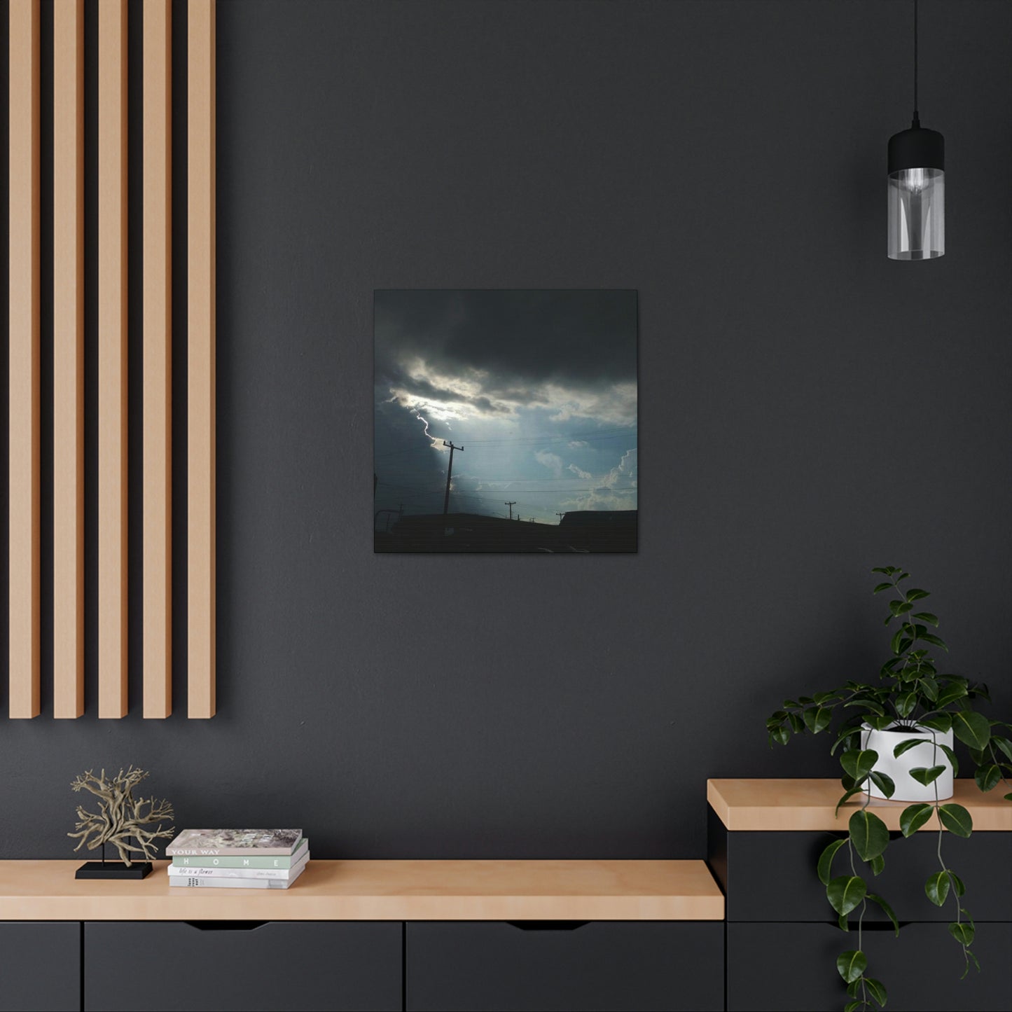 Sun Through Dark Clouds | Wall Art Canvas | Heavens Collection