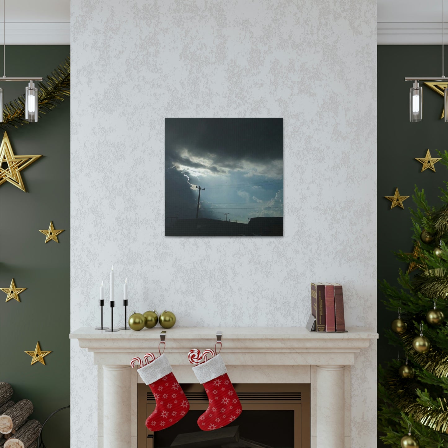 Sun Through Dark Clouds | Wall Art Canvas | Heavens Collection