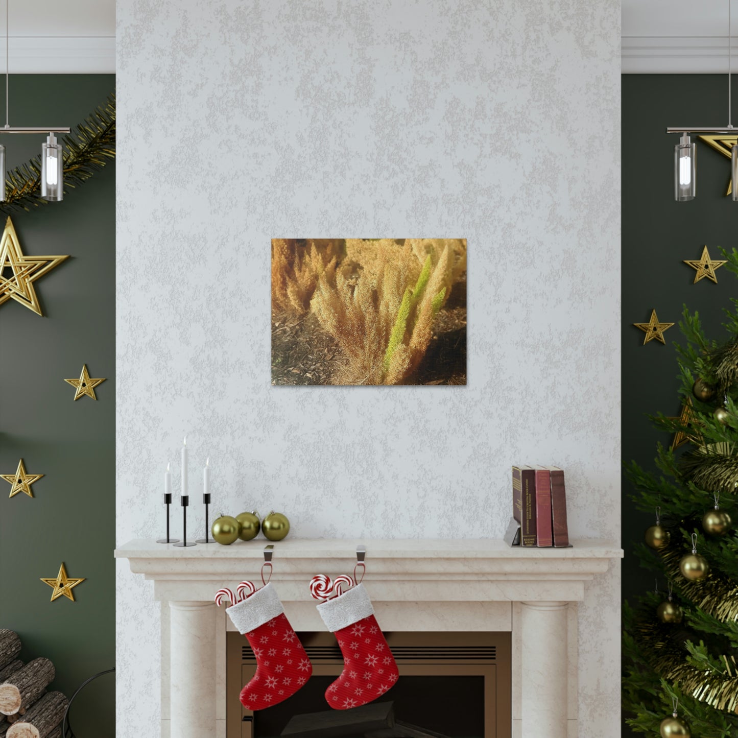 Golden Foxtail Fern | Wall Art Canvas | High Bloom Collection | Life By Ortavia
