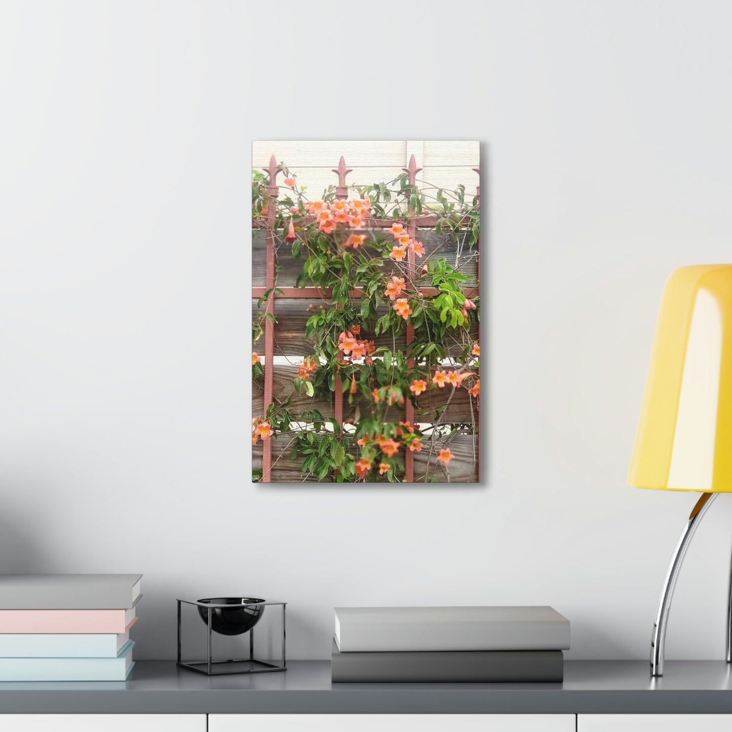 Flowers On A Rugged Fence | Wall Art Canvas | High Bloom Collection | Life By Ortavia