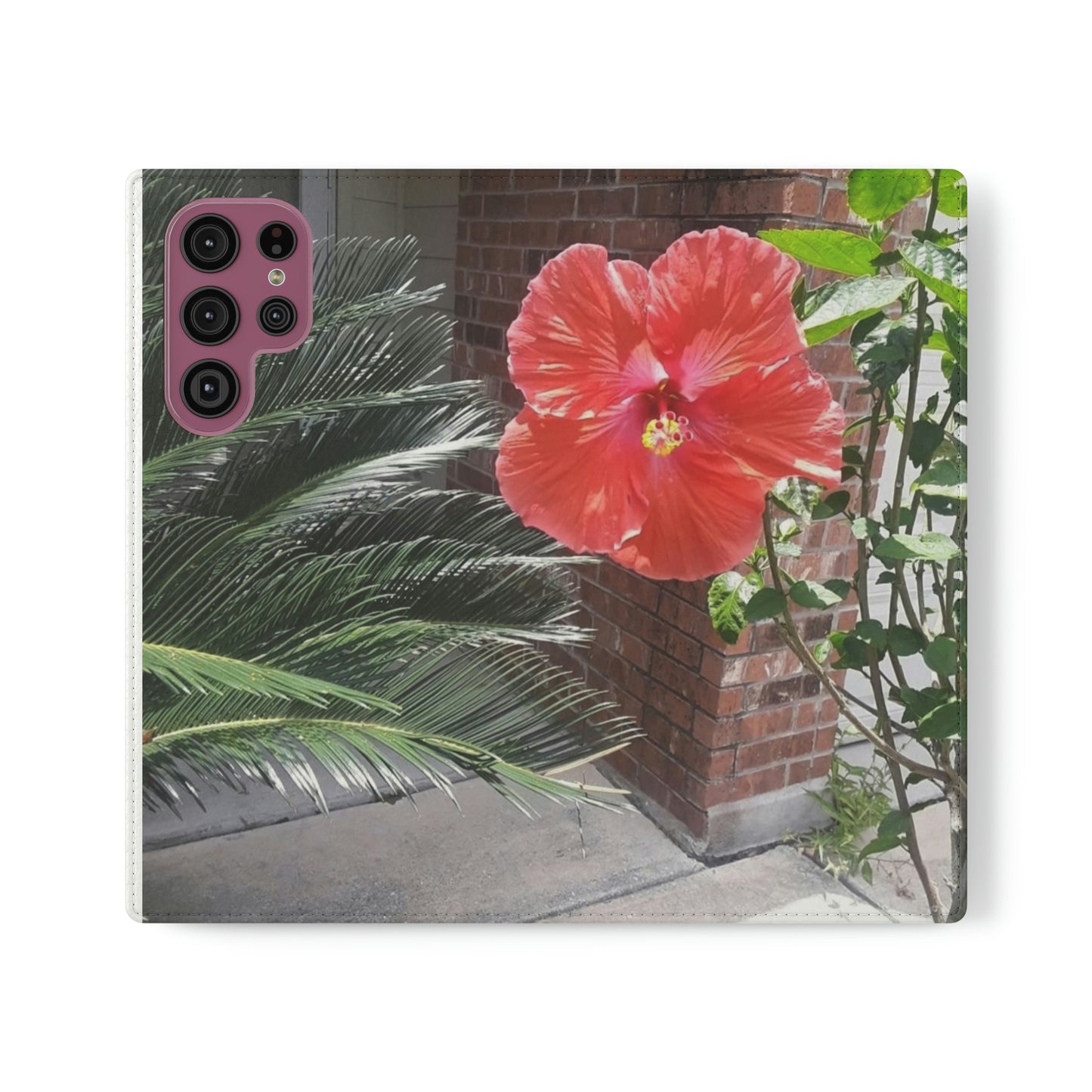 Peach Hibiscus | Folio Phone Case | High Bloom Collection | Life By Ortavia