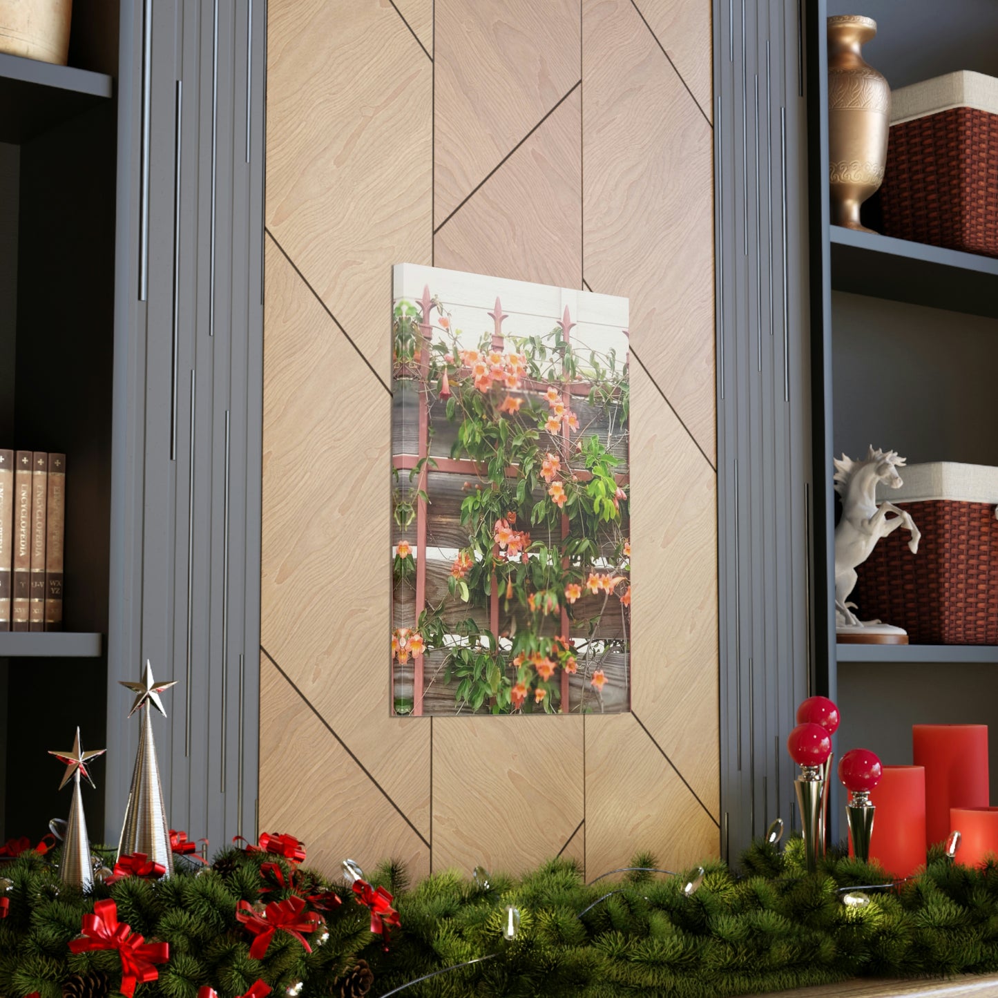 Flowers On A Rugged Fence | Wall Art Canvas | High Bloom Collection | Life By Ortavia