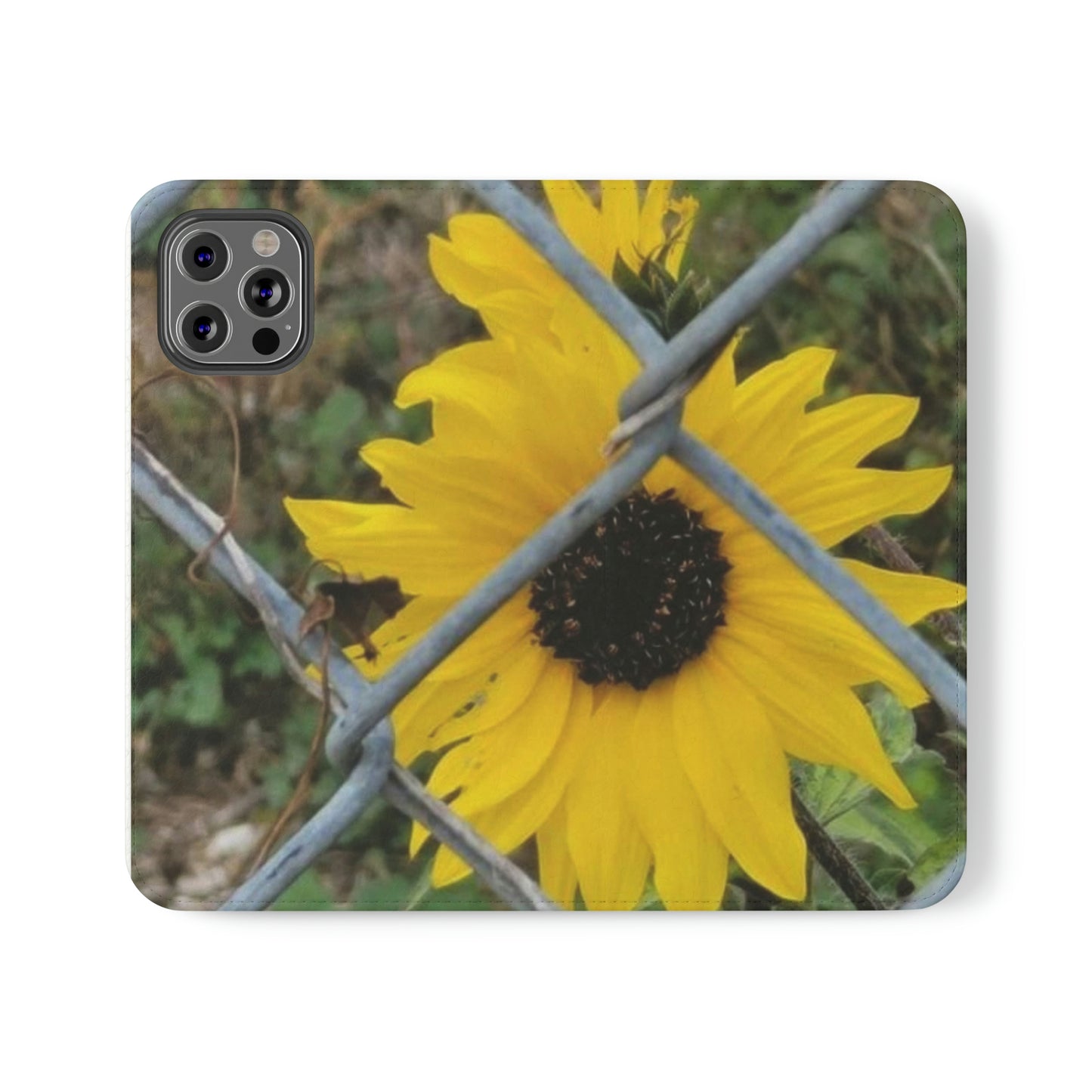 Sunflower Behind A Fence | Folio Phone Case | High Bloom Collection | Life By Ortavia