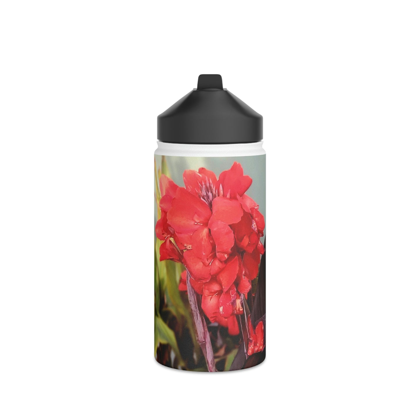 Red Canna | Stainless Steel Water Bottle, Standard Lid | High Bloom Collection | Life By Ortavia