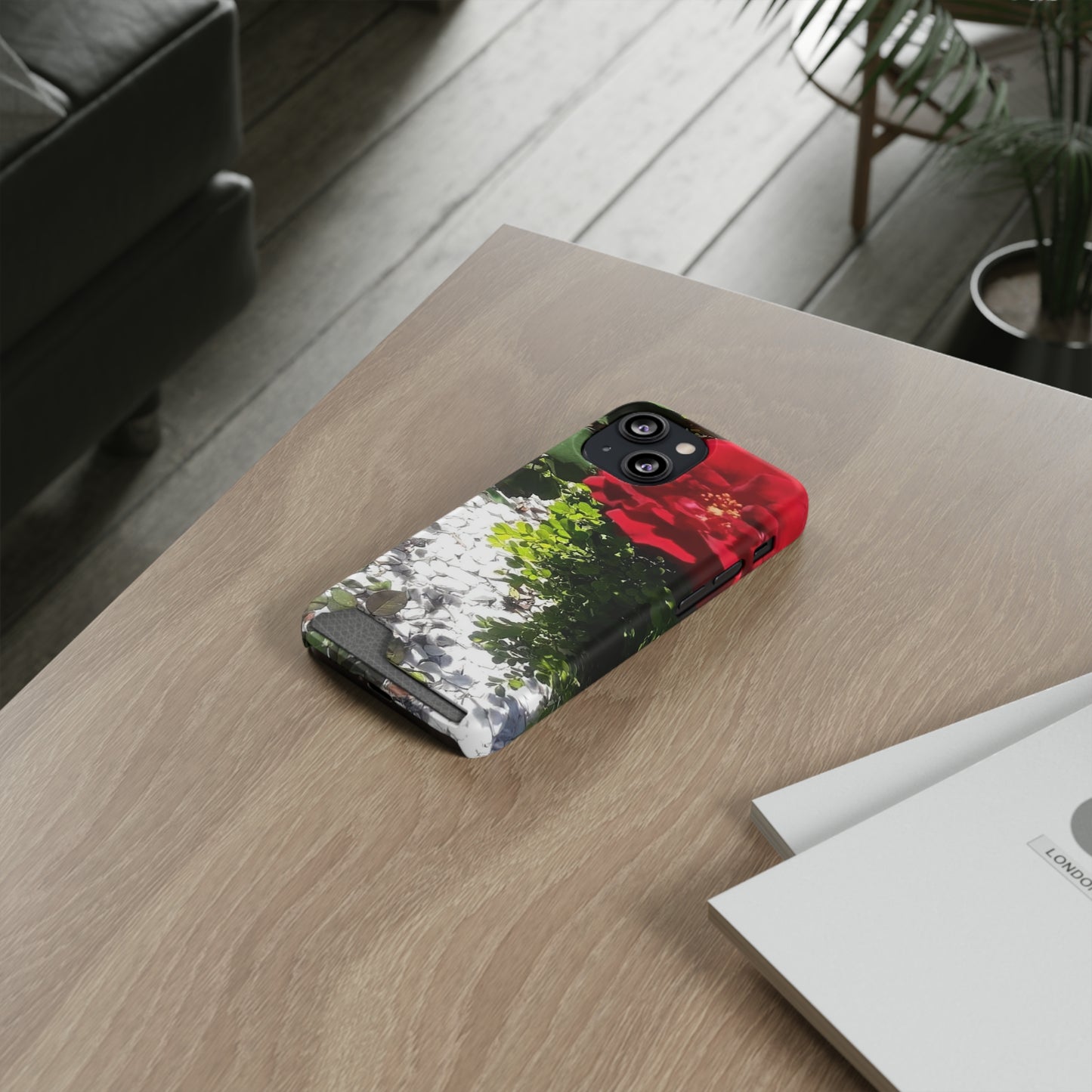 Europeana Red Rose | Phone Case with Card Holder | High Bloom Collection | Life By Ortavia