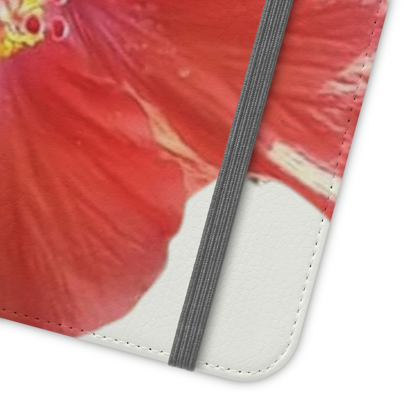 Peach Hibiscus White Background | Folio Phone Case | High Bloom Collection | Life By Ortavia