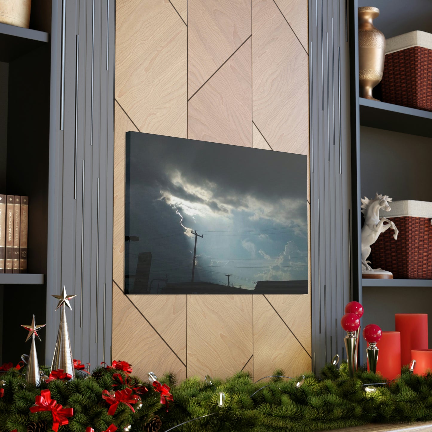 Sun Through Dark Clouds | Wall Art Canvas | Heavens Collection