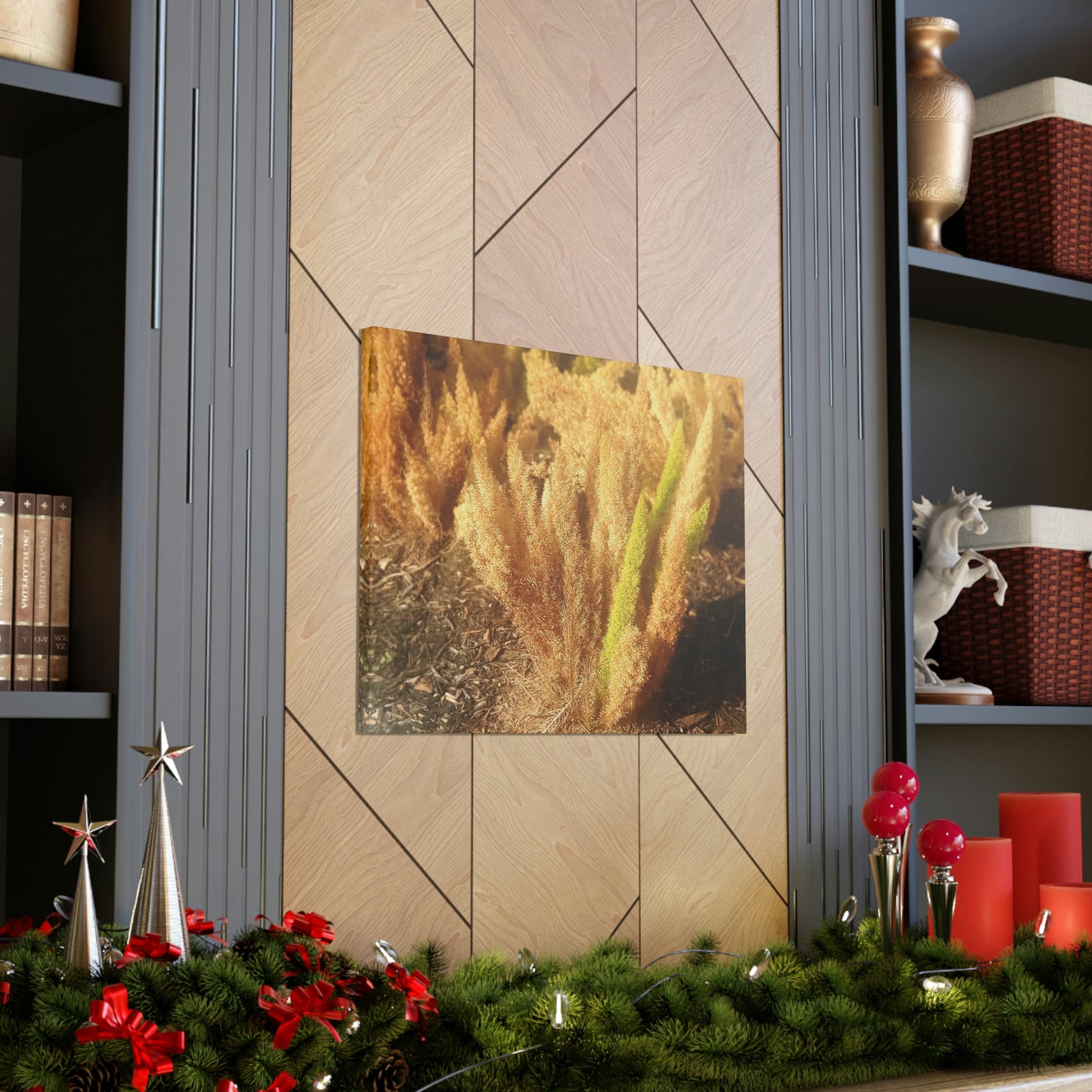 Golden Foxtail Fern | Wall Art Canvas | High Bloom Collection | Life By Ortavia