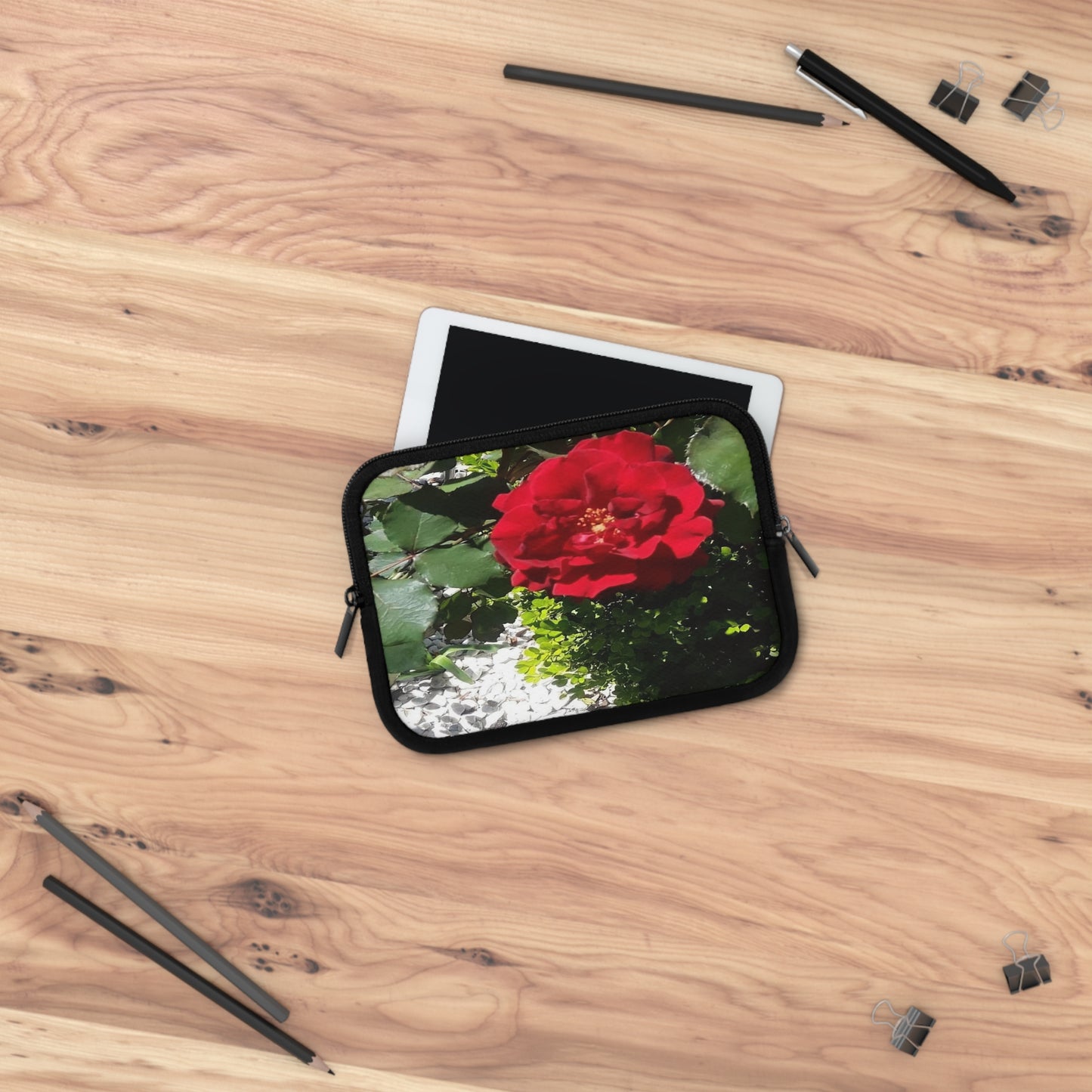 Laptop Sleeve Protecting Cover with Europeana Red Rose 7 Inch 10 Inch 13 Inch 15 Inch 17 Inch