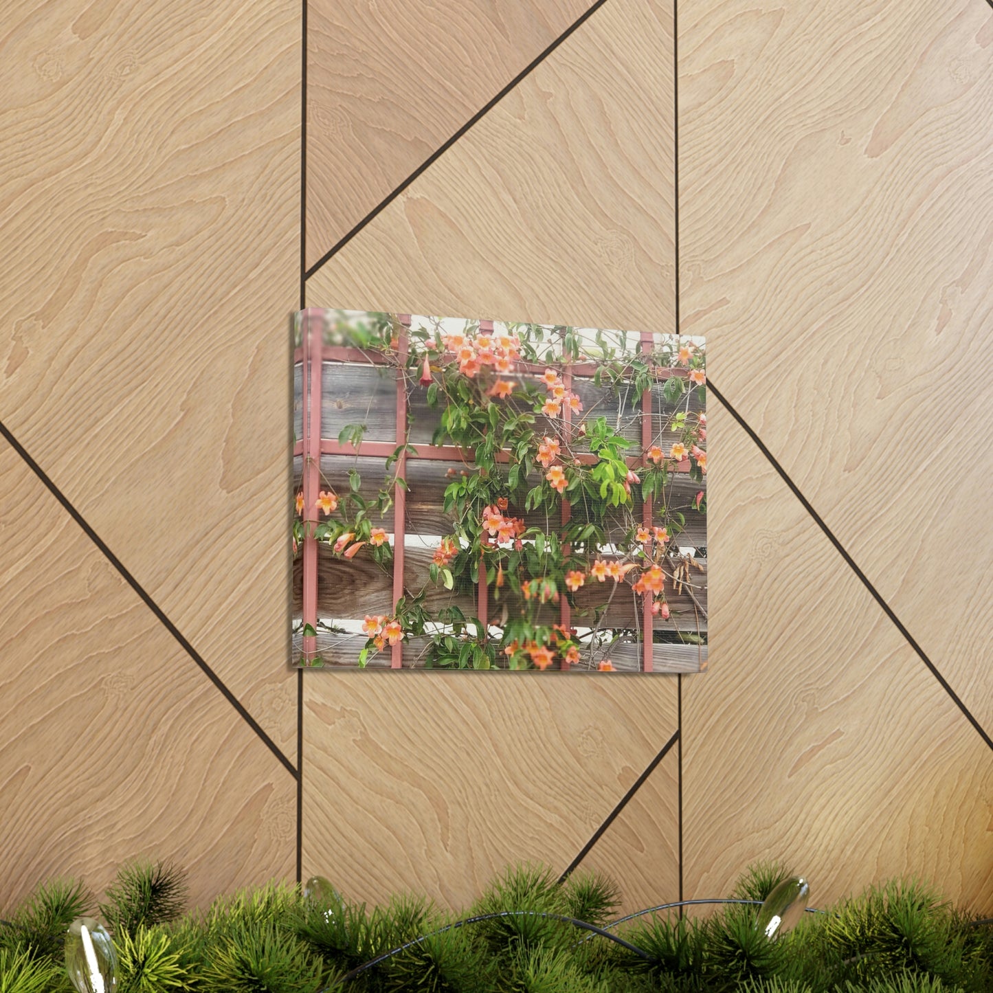Flowers On A Rugged Fence | Wall Art Canvas | High Bloom Collection | Life By Ortavia