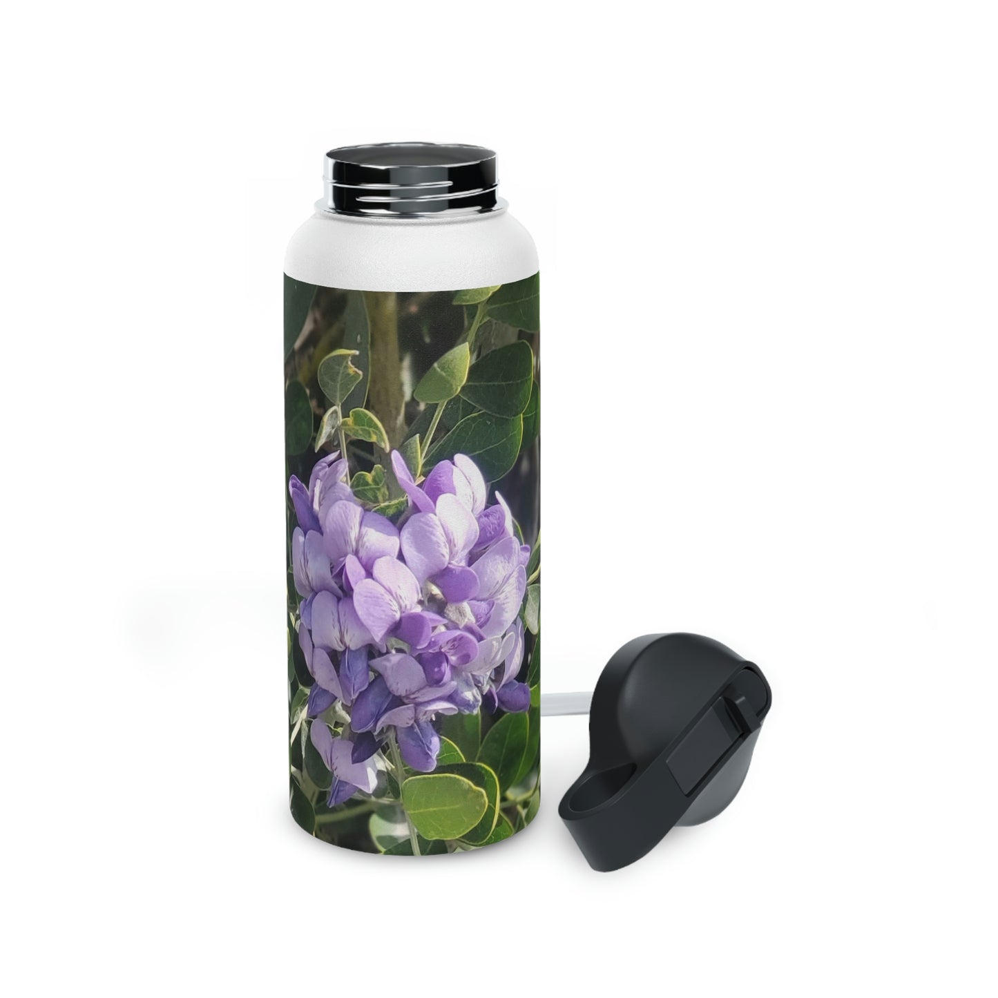 Purple Texas Mountain Laurel | Stainless Steel Water Bottle, Standard Lid