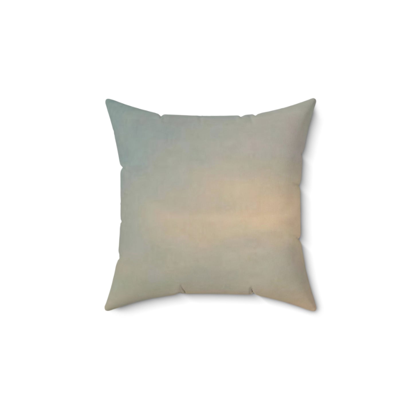Spun Polyester Square Couch Pillow with Pink/Blue Multi-Colored Sky Design