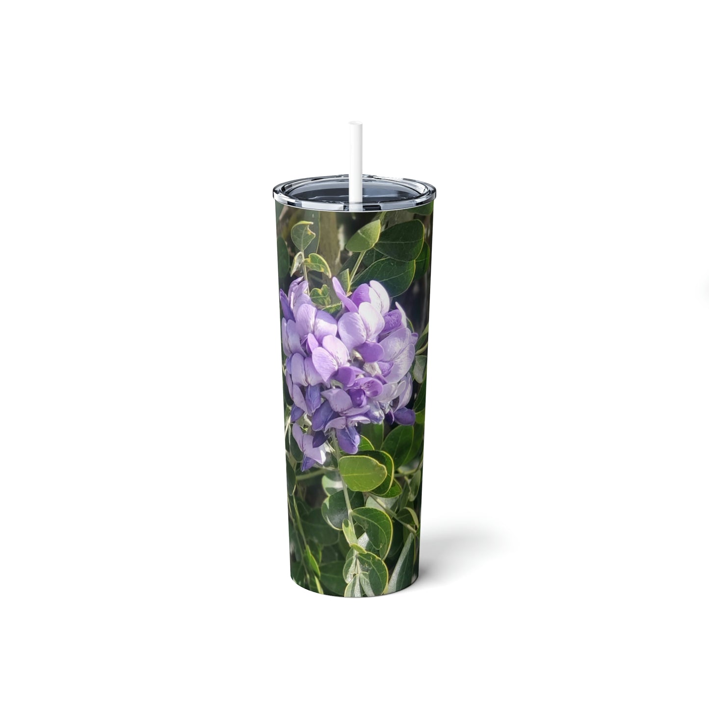 Purple Texas Mountain Laurel | Skinny Steel Tumbler with Straw 20oz