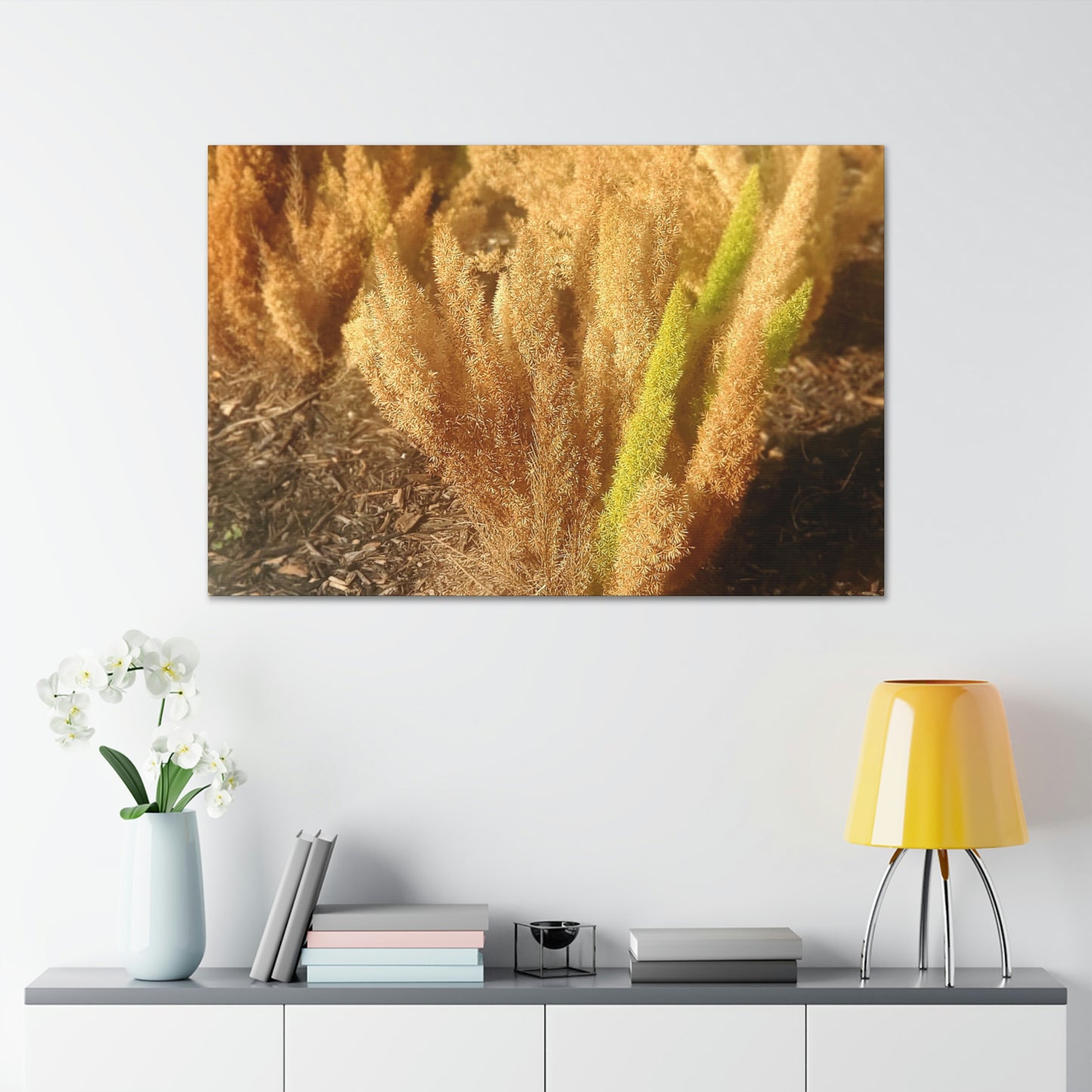 Golden Foxtail Fern | Wall Art Canvas | High Bloom Collection | Life By Ortavia