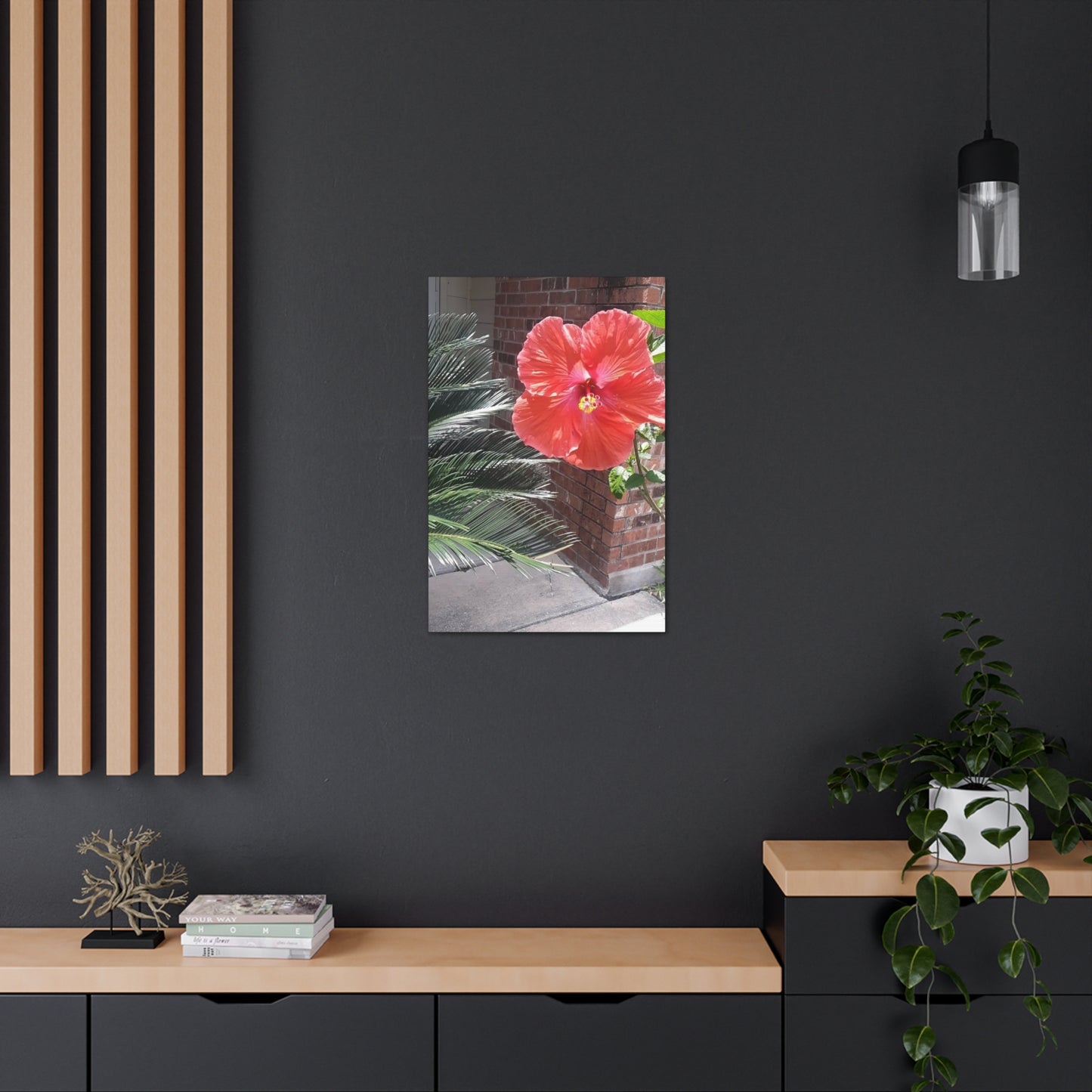 Art Prints & Wall Art, Gallery Canvas with Peach Hibiscus Flower