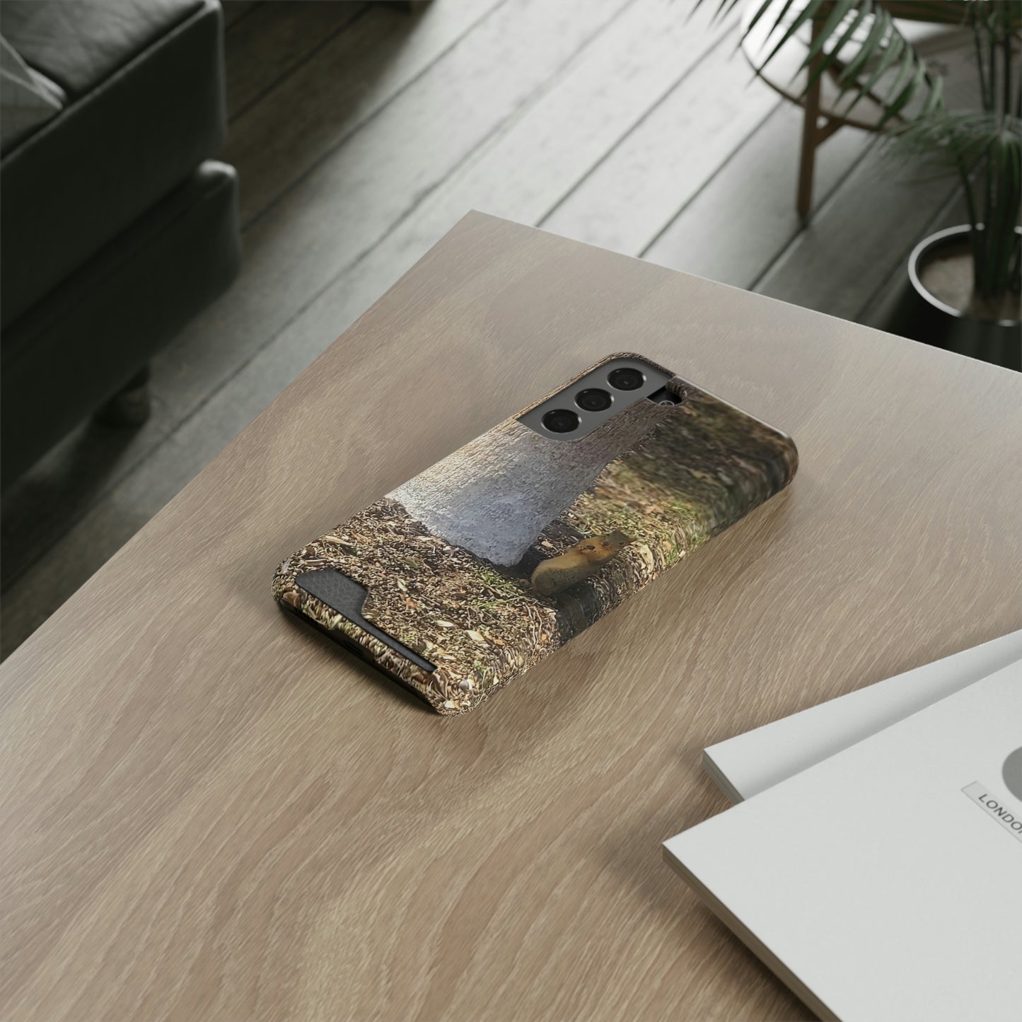 Squirrel and A Nut | Phone Case with Card Holder | Urban Geographic Collection | Life By Ortavia