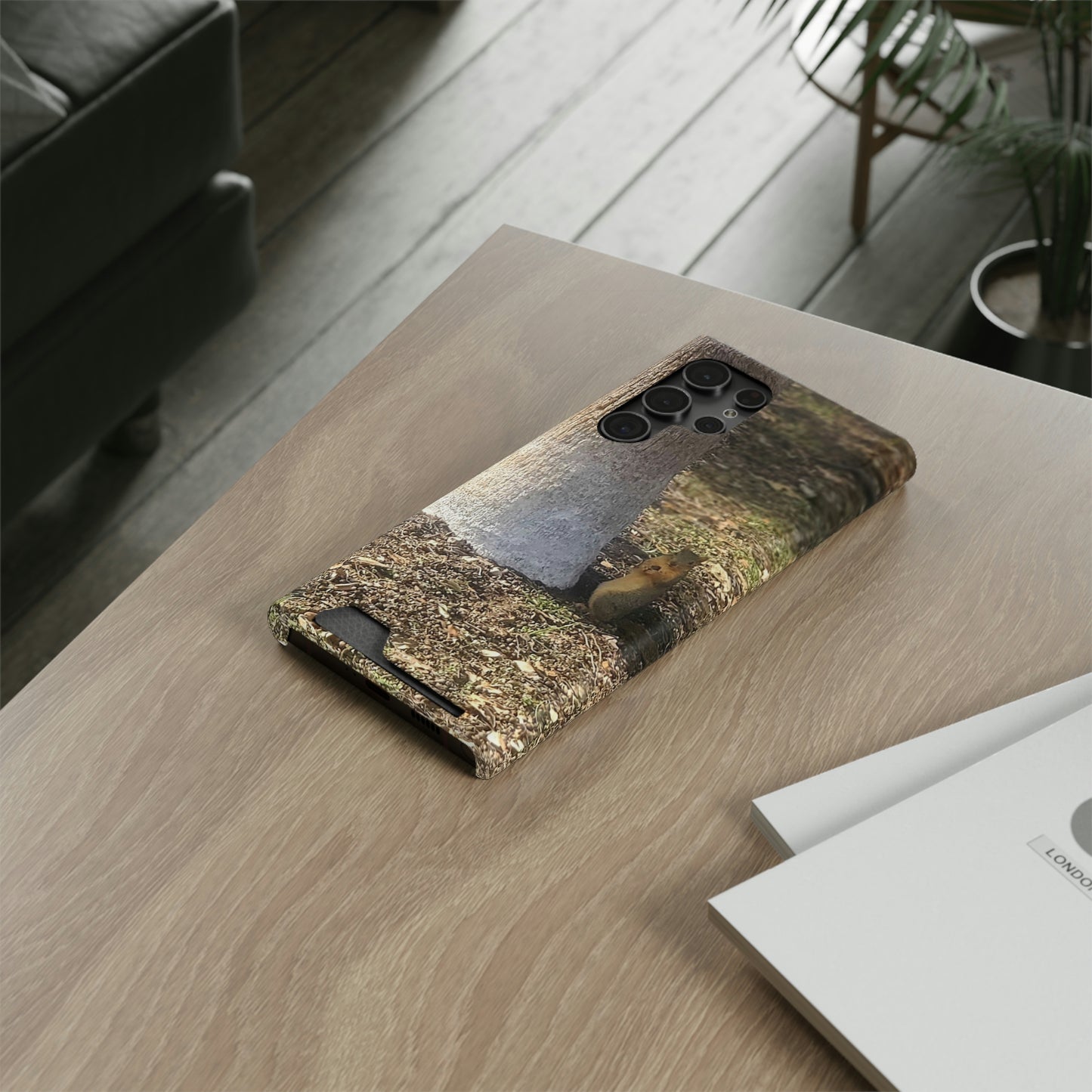 Squirrel and A Nut | Phone Case with Card Holder | Urban Geographic Collection | Life By Ortavia