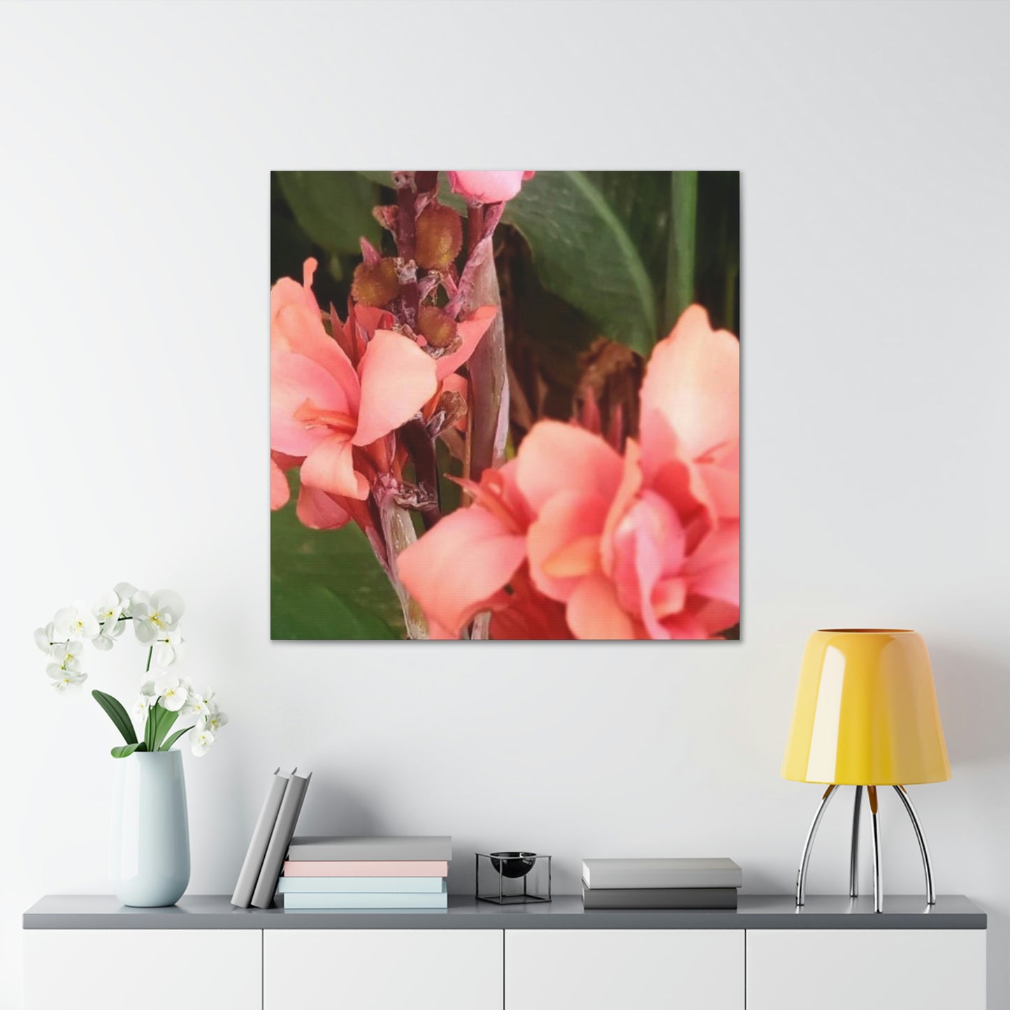 Art Prints & Wall Art, Canvas Gallery with Pink Canna Flower