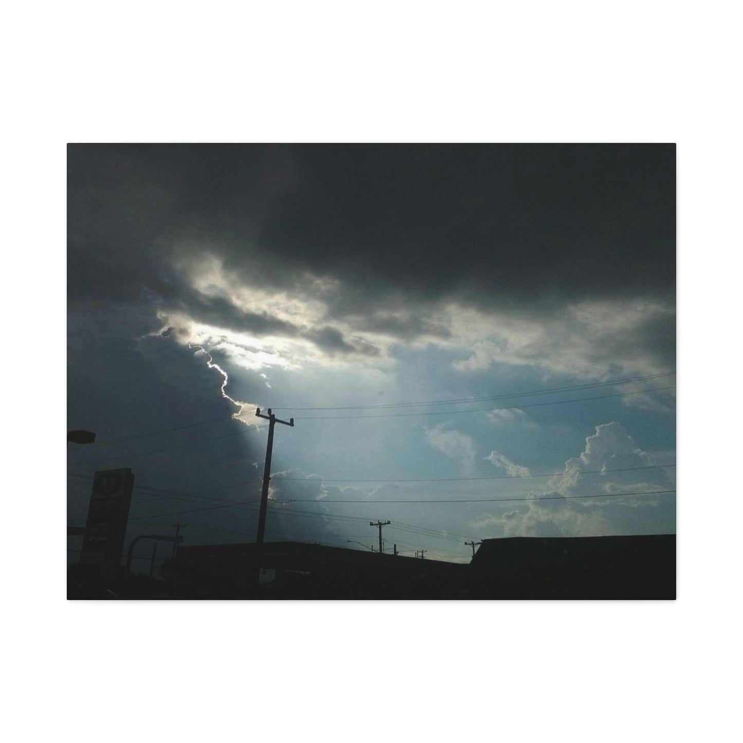 Sun Through Dark Clouds | Wall Art Canvas | Heavens Collection