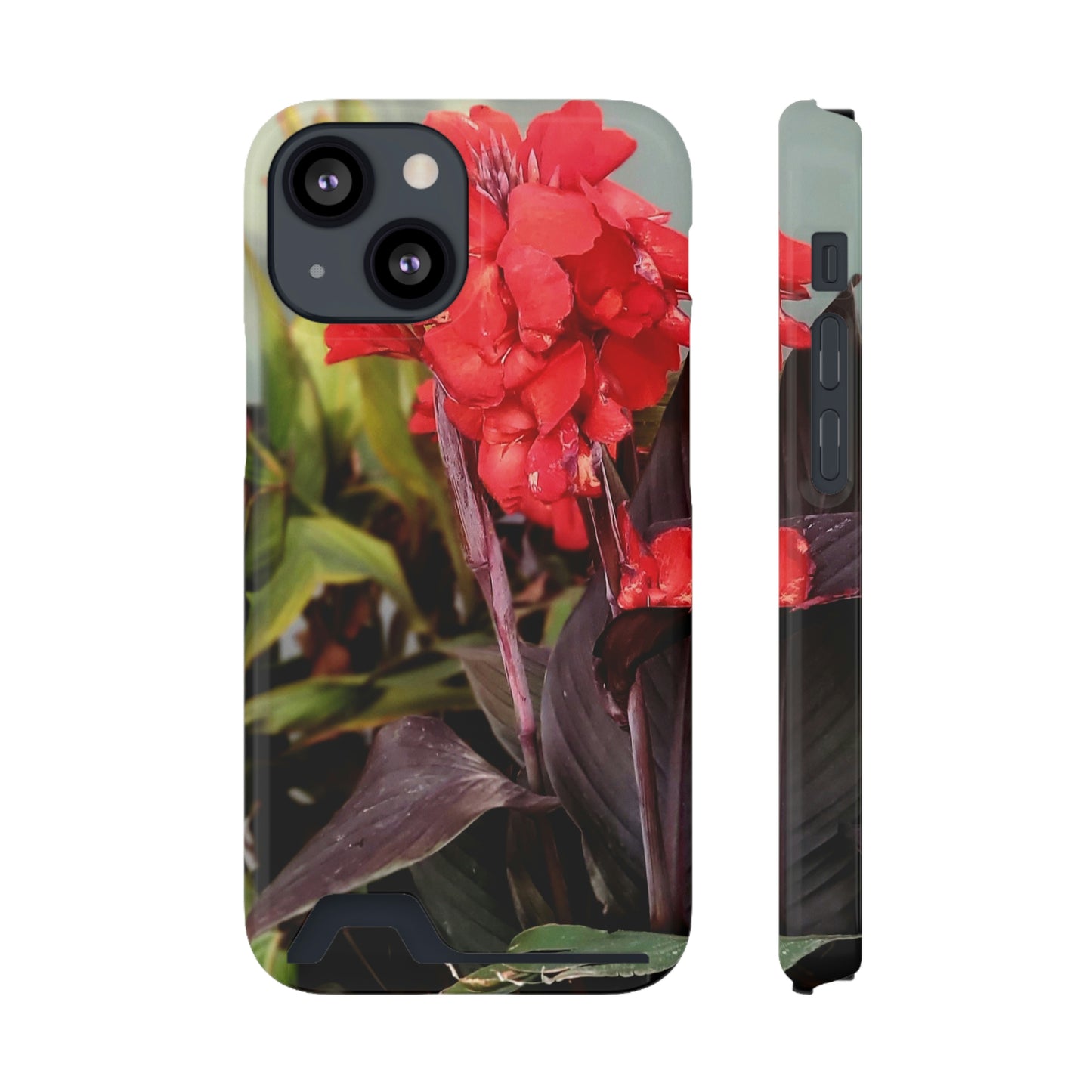 Red Canna | Phone Case With Card Holder | High Bloom Collection | Life By Ortavia
