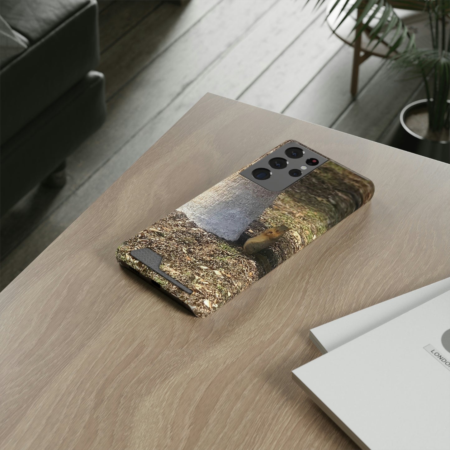 Squirrel and A Nut | Phone Case with Card Holder | Urban Geographic Collection | Life By Ortavia