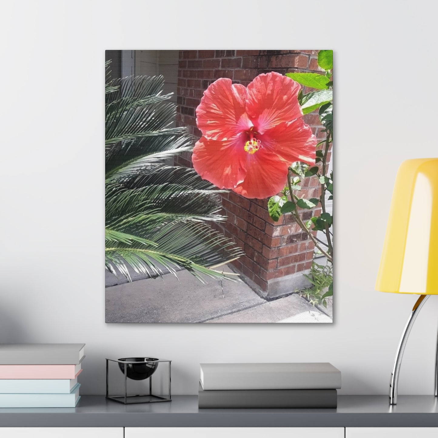 Art Prints & Wall Art, Gallery Canvas with Peach Hibiscus Flower