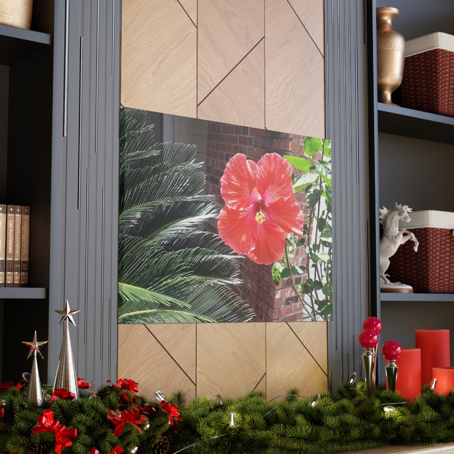 Art Prints & Wall Art, Gallery Canvas with Peach Hibiscus Flower