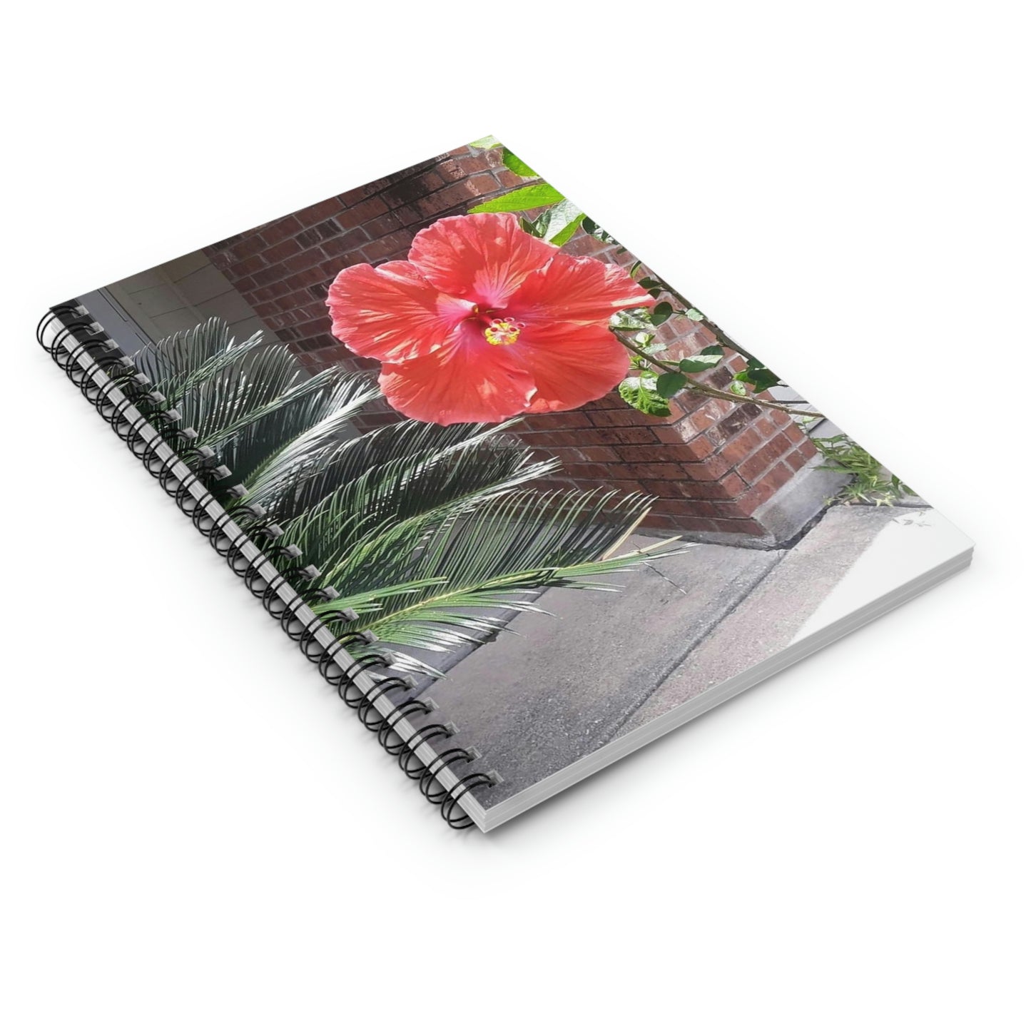 Peach Hibiscus | Spiral Notebook 118 pg Ruled | High Bloom Collection | Life By Ortavia