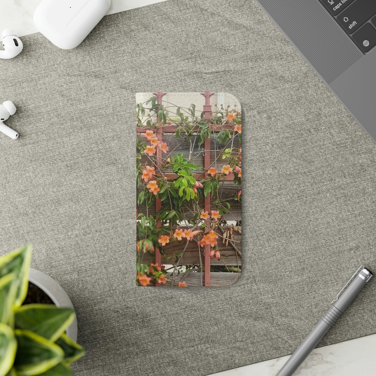Flowers On A Rugged Fence | Folio Phone Case | High Bloom Collection | Life By Ortavia