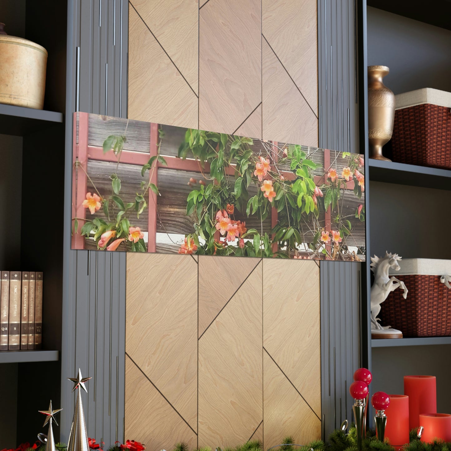 Flowers On A Rugged Fence | Wall Art Canvas | High Bloom Collection | Life By Ortavia