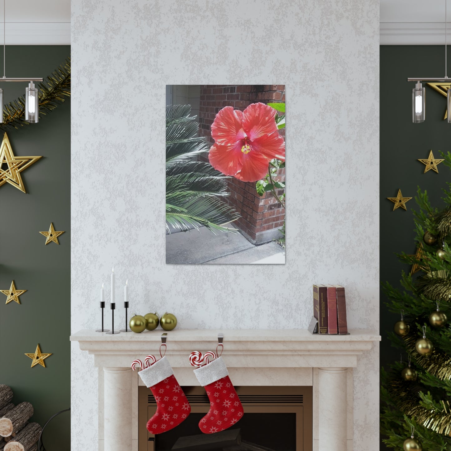 Art Prints & Wall Art, Gallery Canvas with Peach Hibiscus Flower