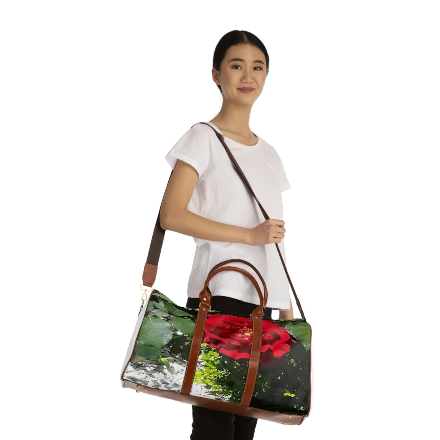 Europeana Red Rose 1-Sided | Weekender Bag | High Bloom Collection | Life By Ortavia