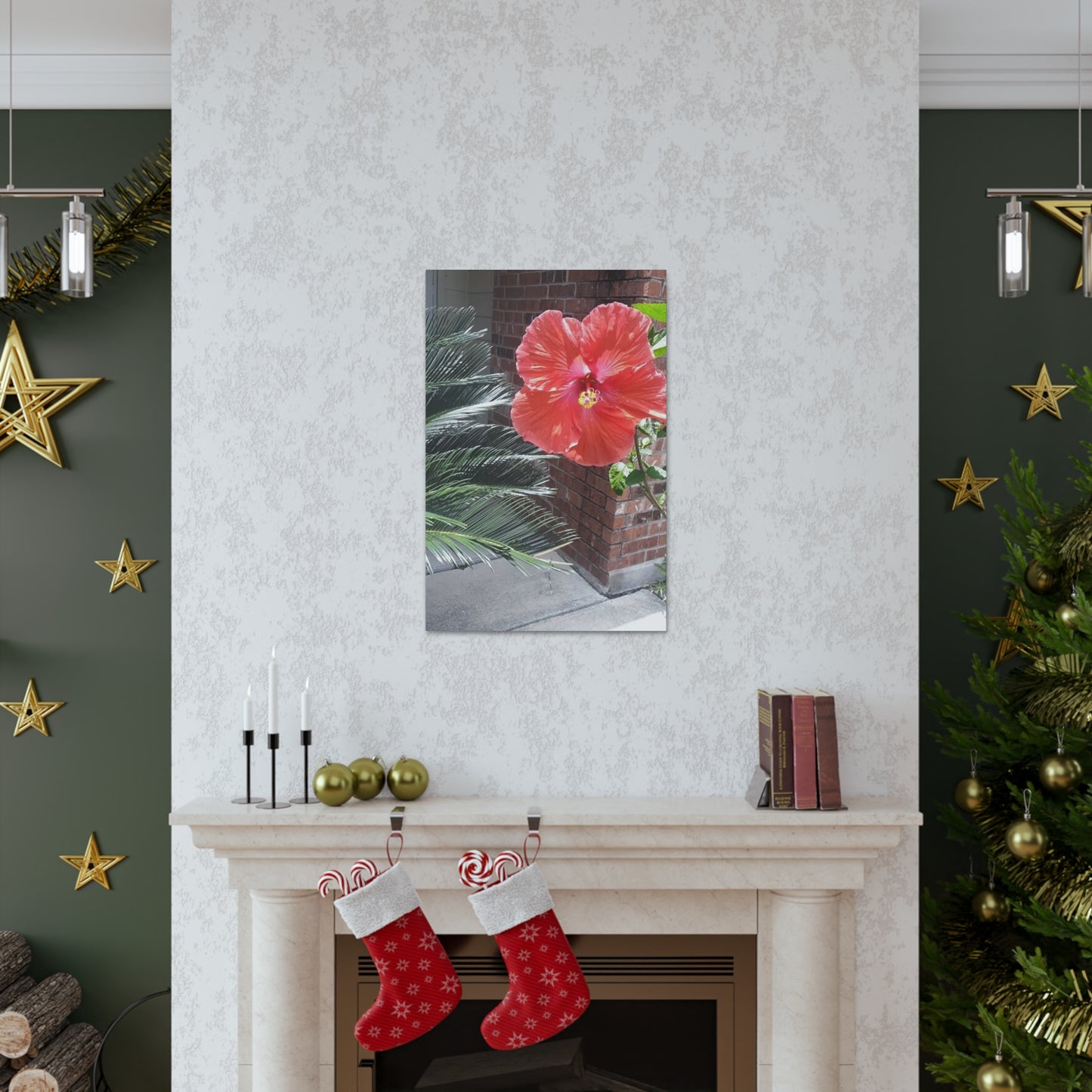 Art Prints & Wall Art, Gallery Canvas with Peach Hibiscus Flower