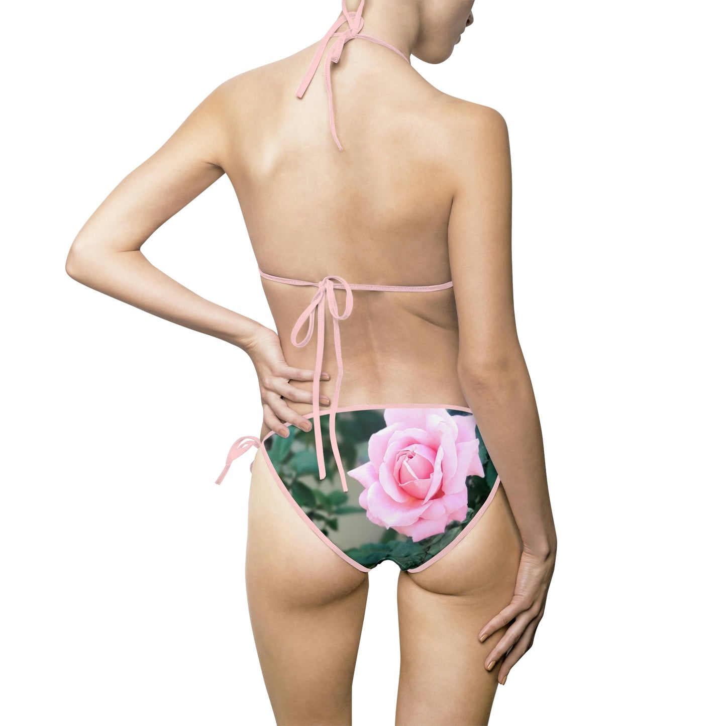 Focus On A Pink Rose | Women's Bikini Swimsuit | High Bloom Collection | Life By Ortavia