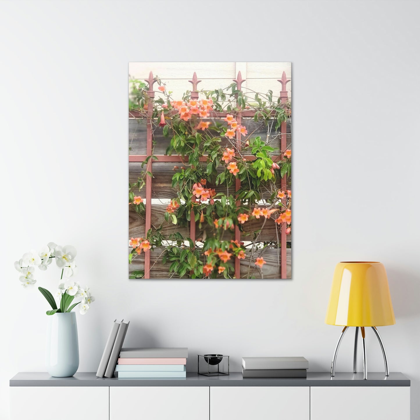 Flowers On A Rugged Fence | Wall Art Canvas | High Bloom Collection | Life By Ortavia
