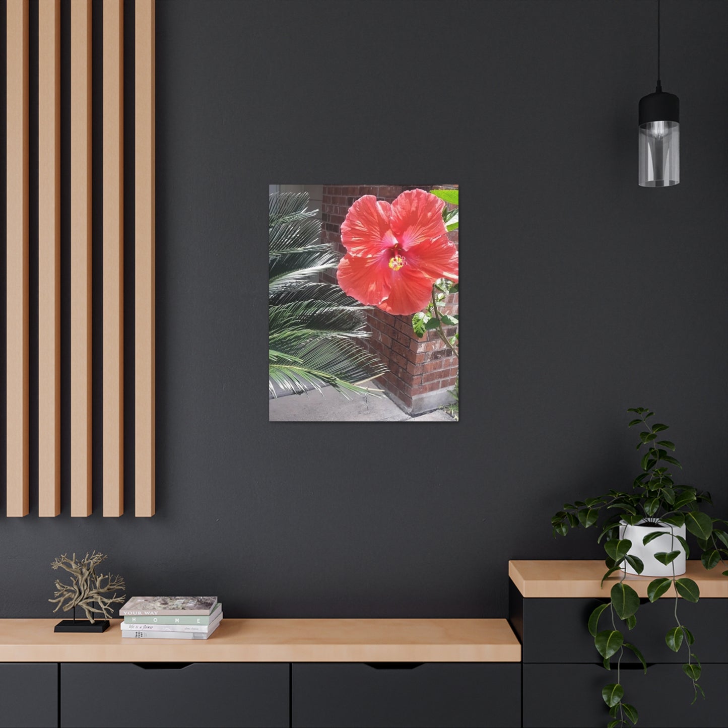 Art Prints & Wall Art, Gallery Canvas with Peach Hibiscus Flower