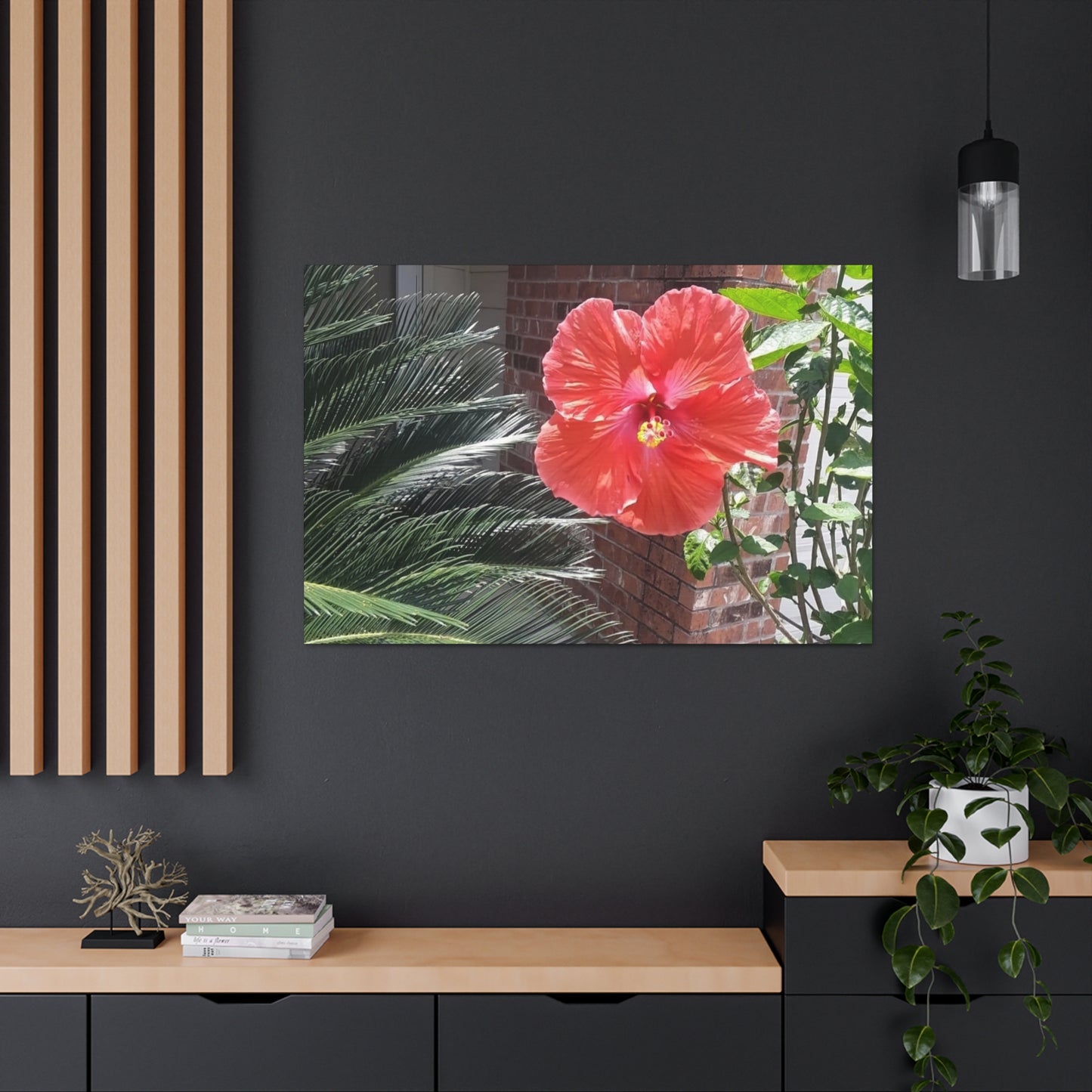 Art Prints & Wall Art, Gallery Canvas with Peach Hibiscus Flower