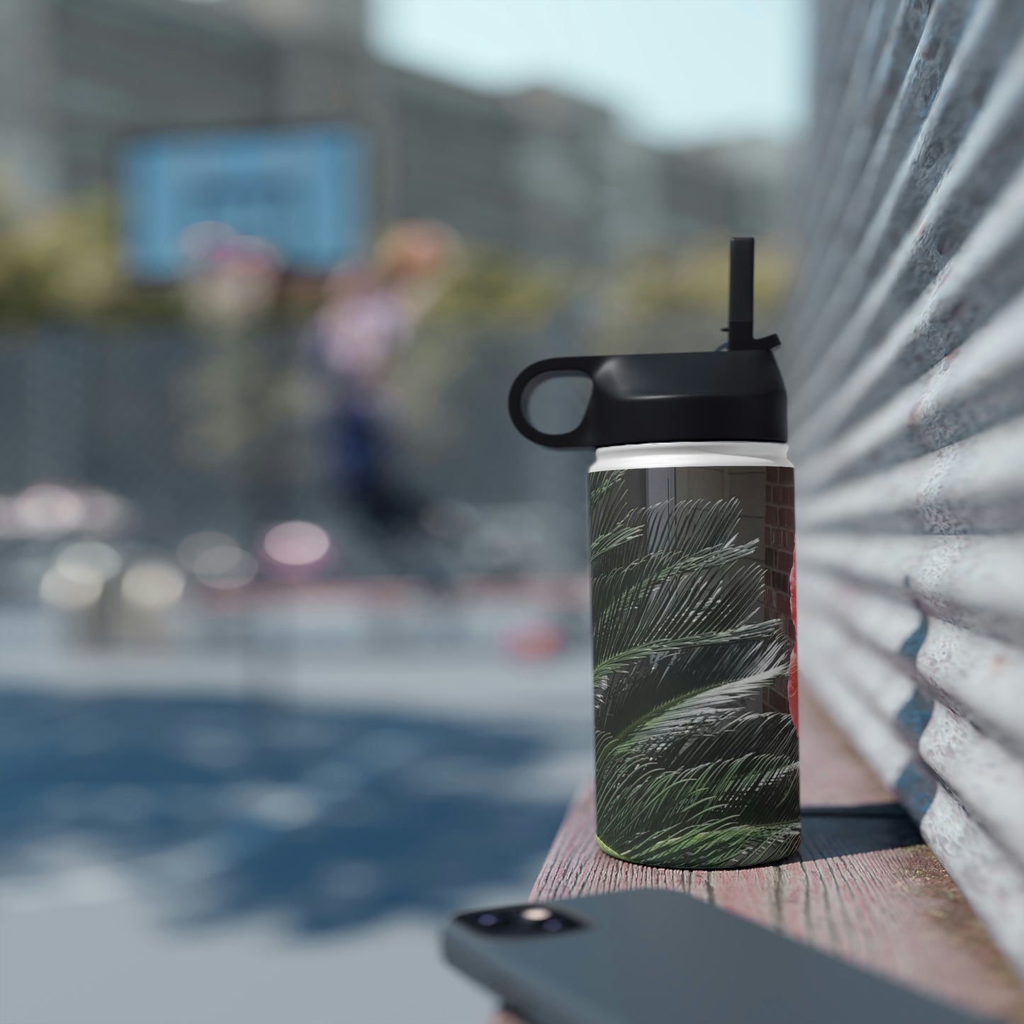 Peach Hibiscus | Stainless Steel Water Bottle, Standard Lid | High Bloom Collection | Life By Ortavia