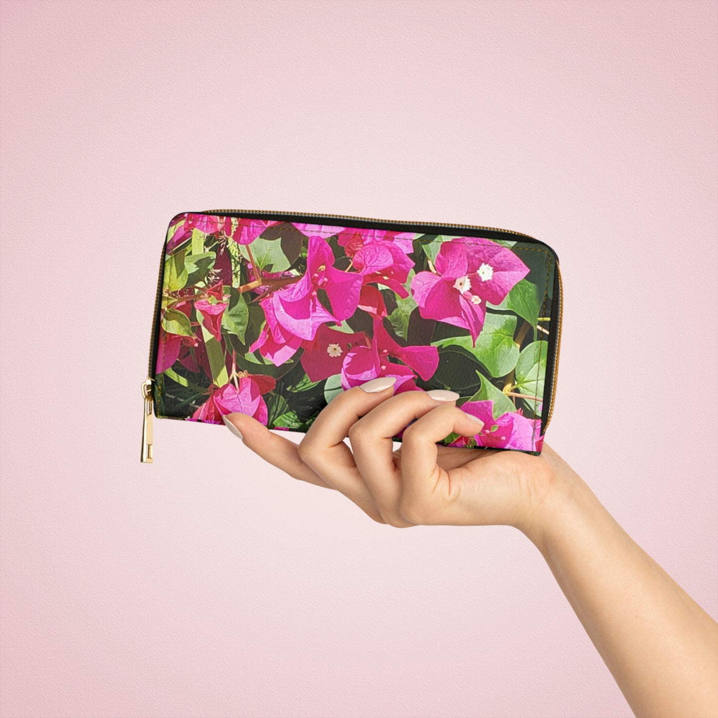 Hot Pink Bougainvillea | High Bloom Collection | Zipper Wallet | Life By Ortavia